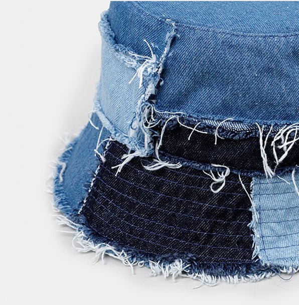 Denim Stitching Bucket Hat - Image 2