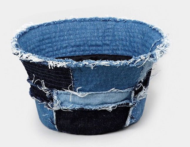 Denim Stitching Bucket Hat - Image 3