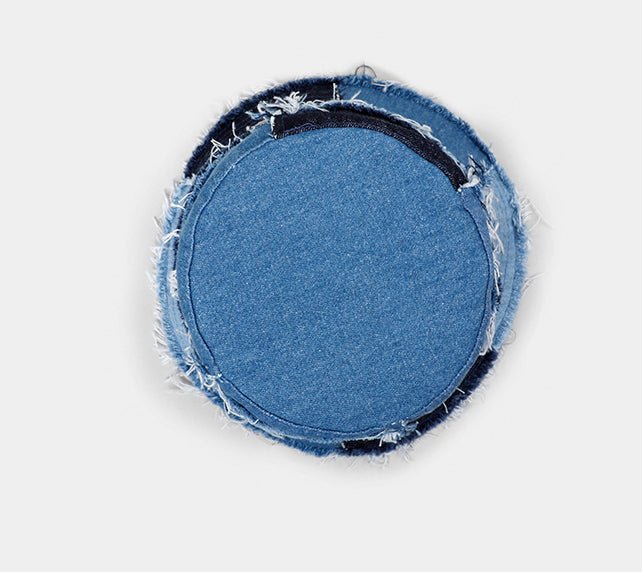 Denim Stitching Bucket Hat - Image 4