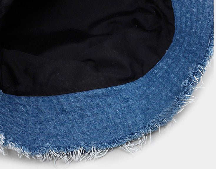 Denim Stitching Bucket Hat - Image 5