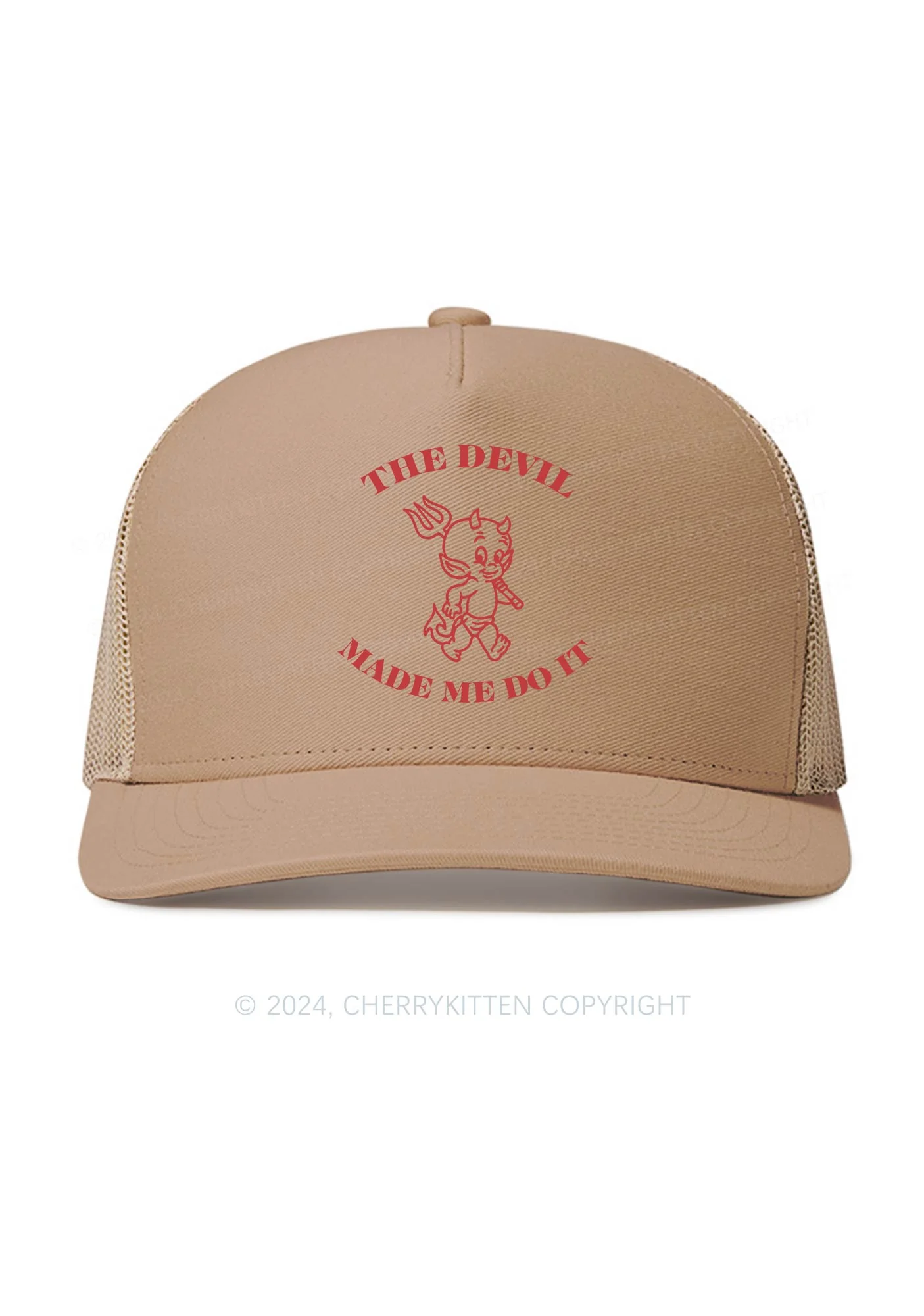 Devil Made Me Do It Y2K Trucker Mesh Hat Cherrykitten - Image 3