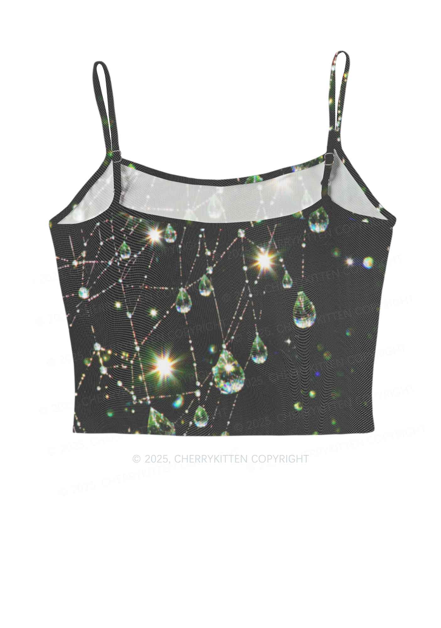 Dew Web Y2K Mesh Cami Tank Cherrykitten - Image 3