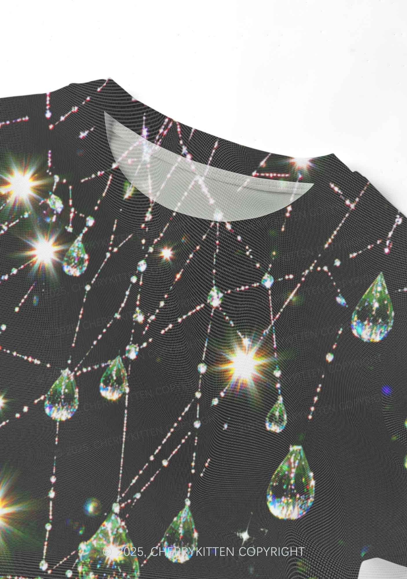 Dew Web Y2K Mesh Crop Top Cherrykitten - Image 3