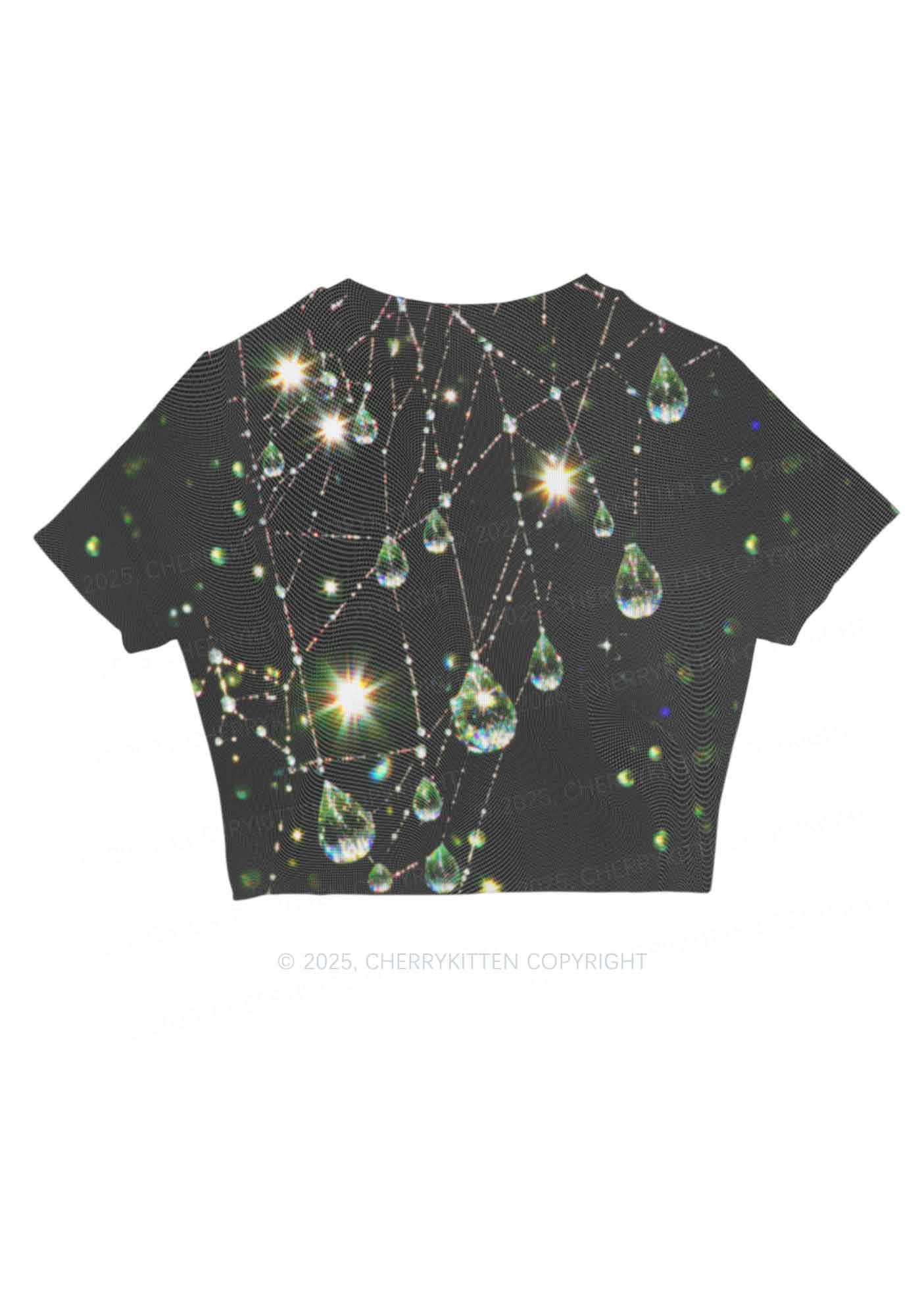 Dew Web Y2K Mesh Crop Top Cherrykitten - Image 5