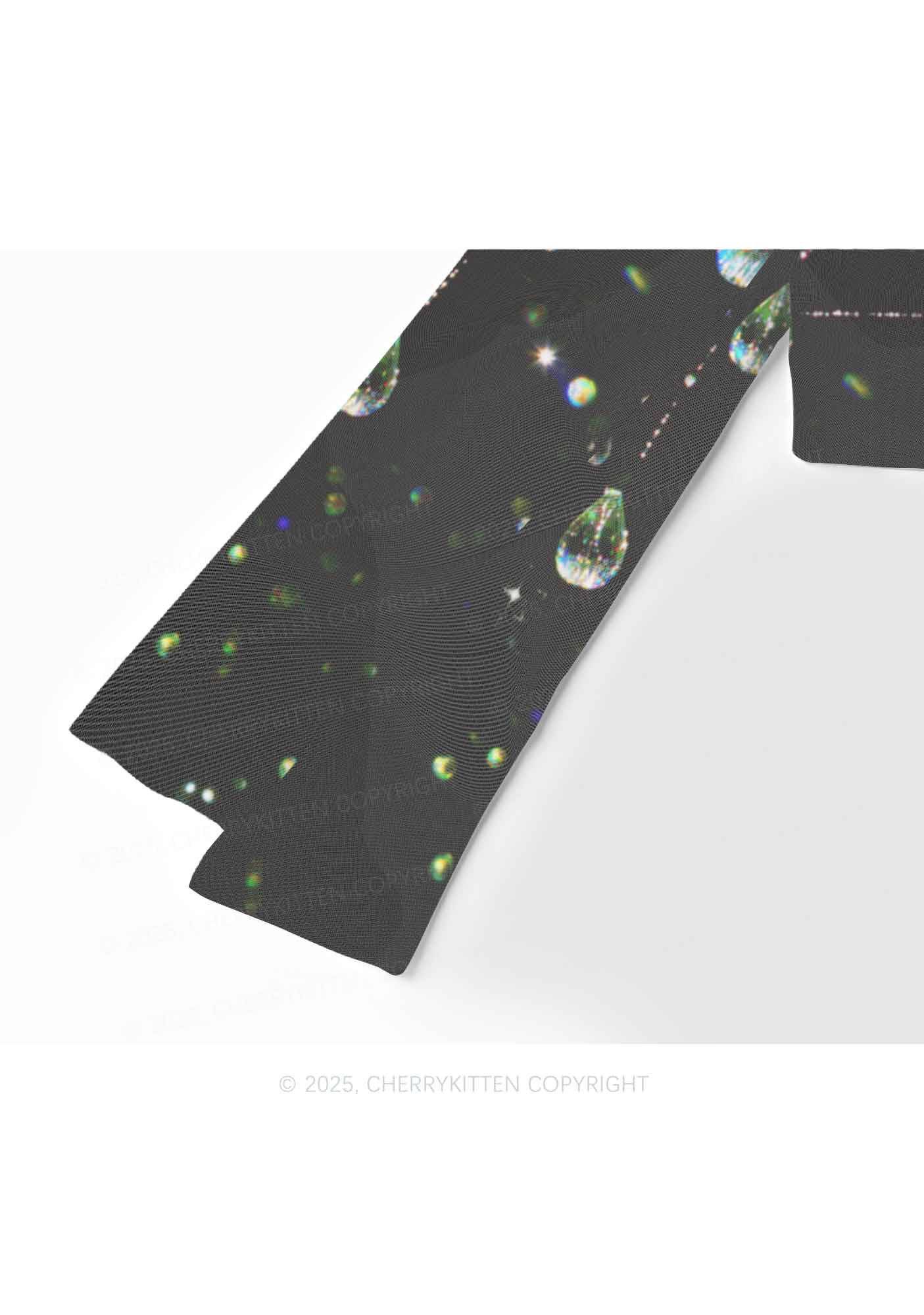 Dew Web Y2K Mesh Long Sleeve Crop Top Cherrykitten - Image 4