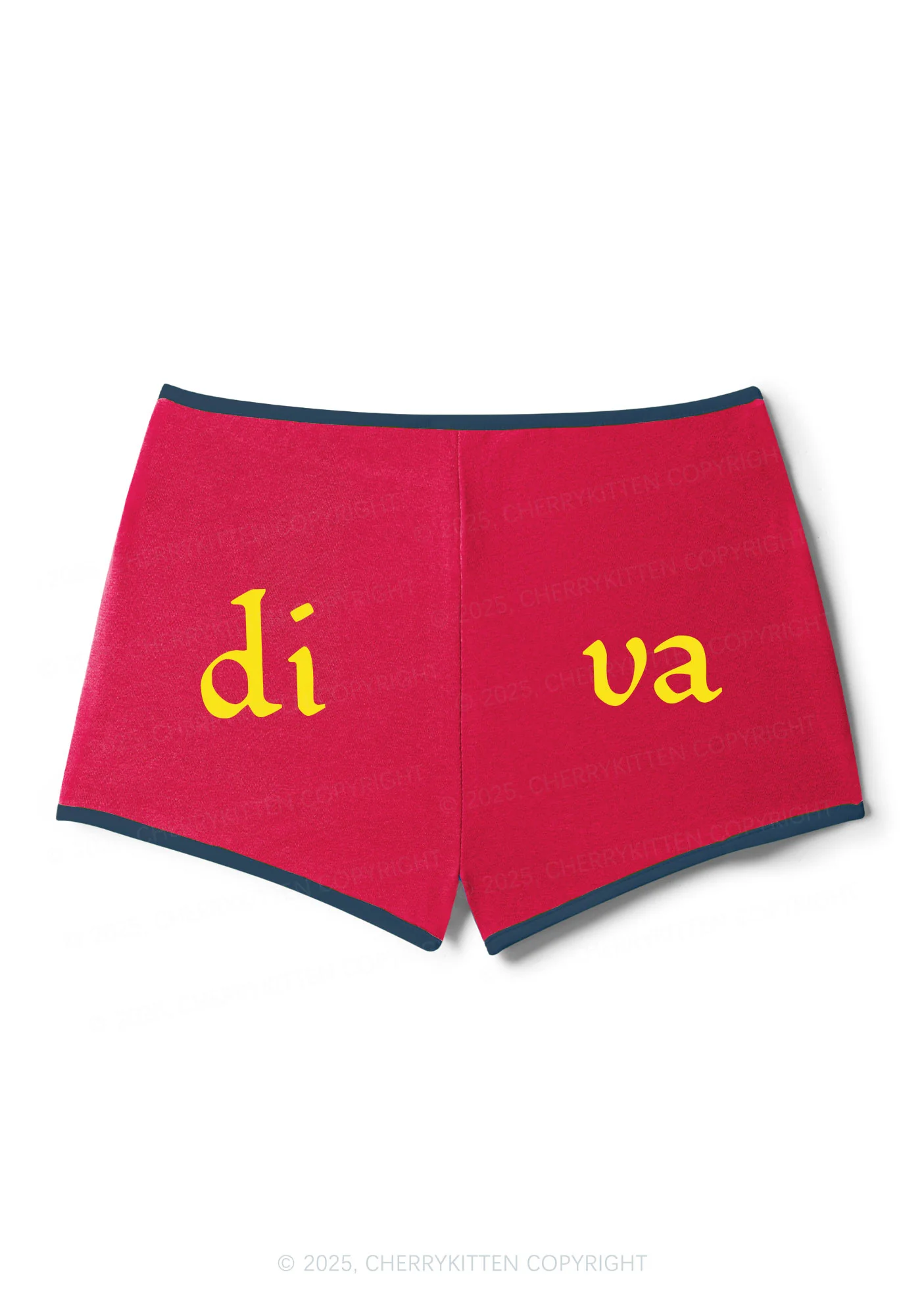 Di Va Y2K Contrast Mini Shorts Cherrykitten - Image 3