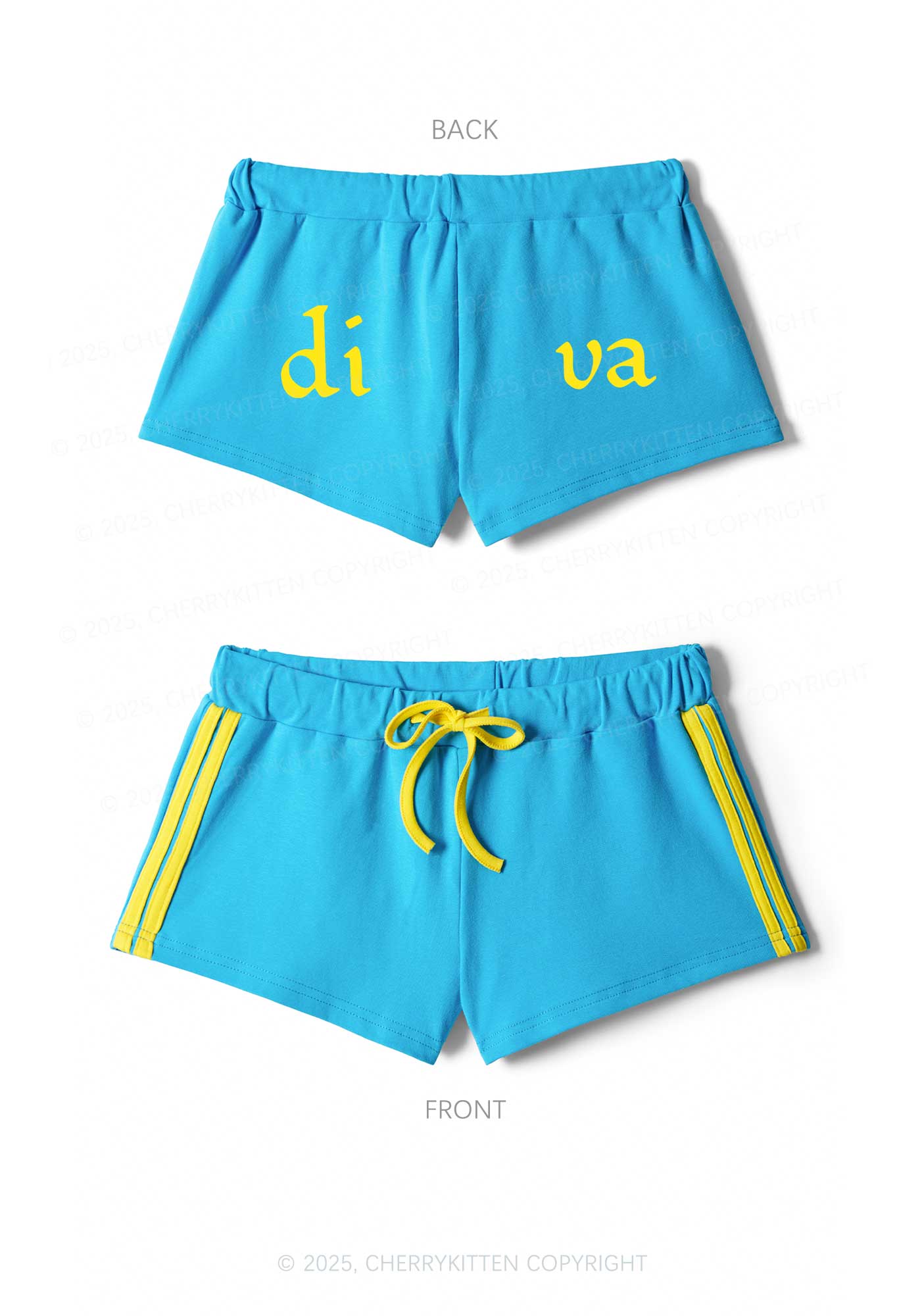 Di Va Y2K Drawstring Mini Shorts Cherrykitten - Image 3