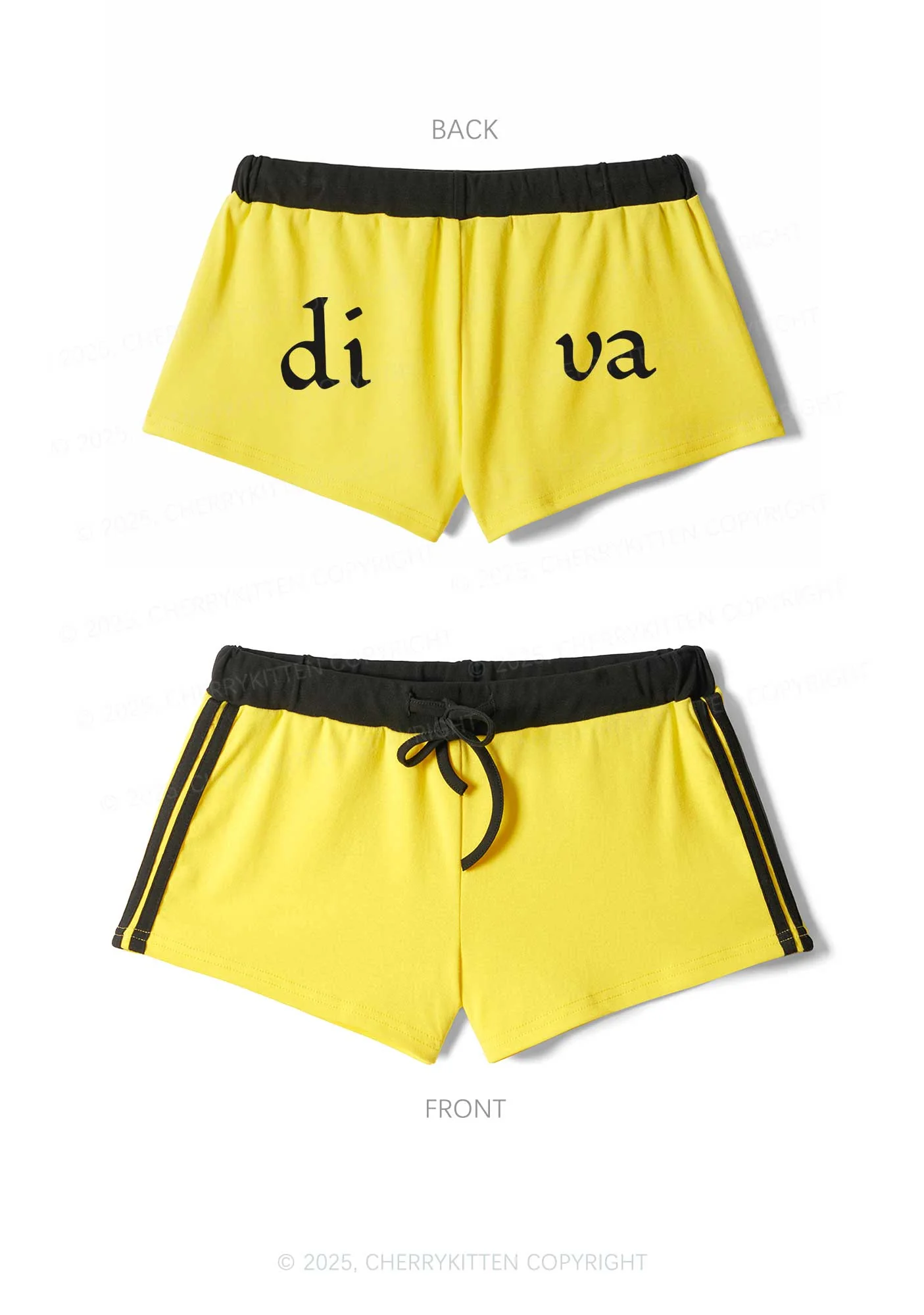 Di Va Y2K Drawstring Mini Shorts Cherrykitten - Image 4