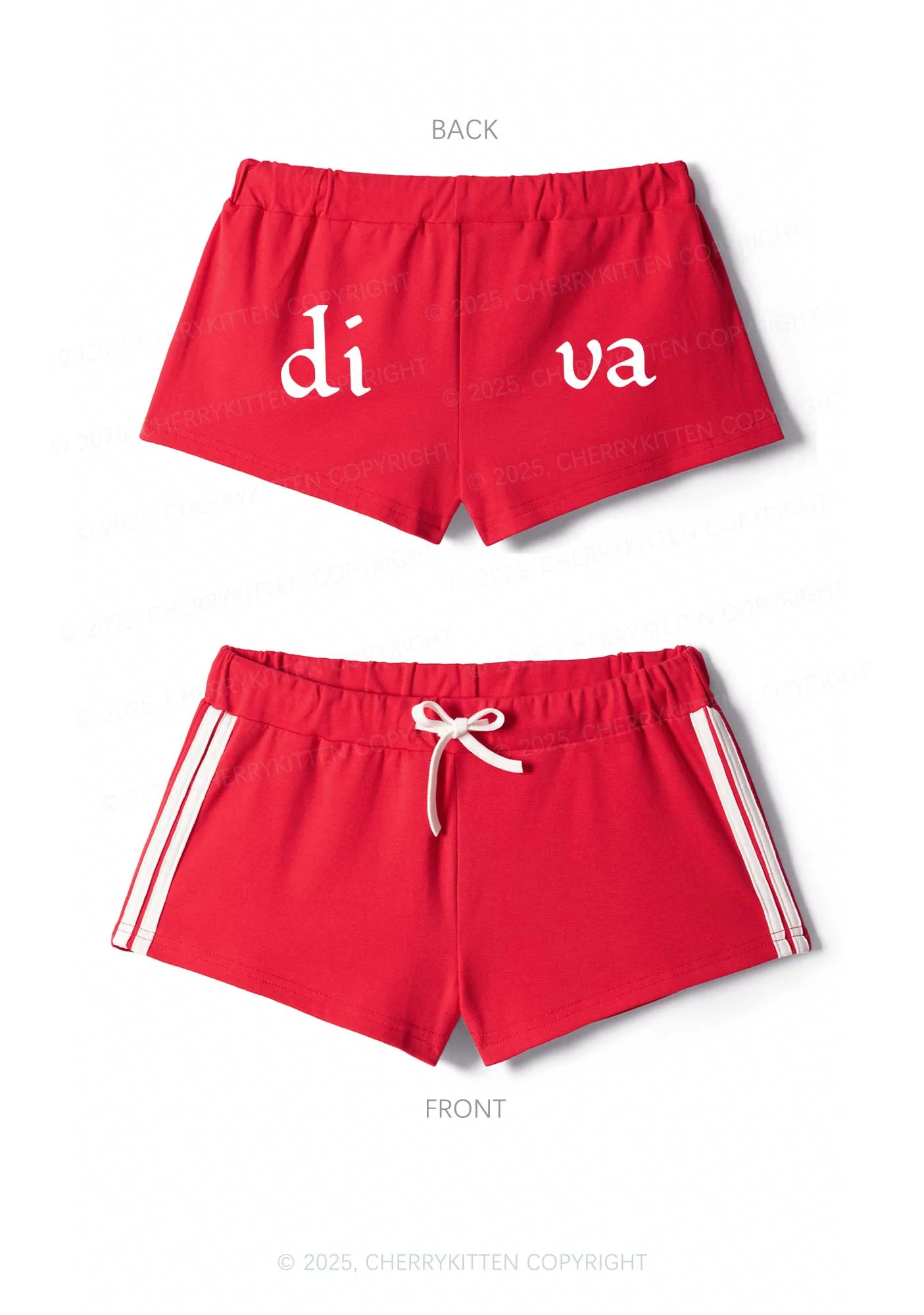 Di Va Y2K Drawstring Mini Shorts Cherrykitten - Image 5