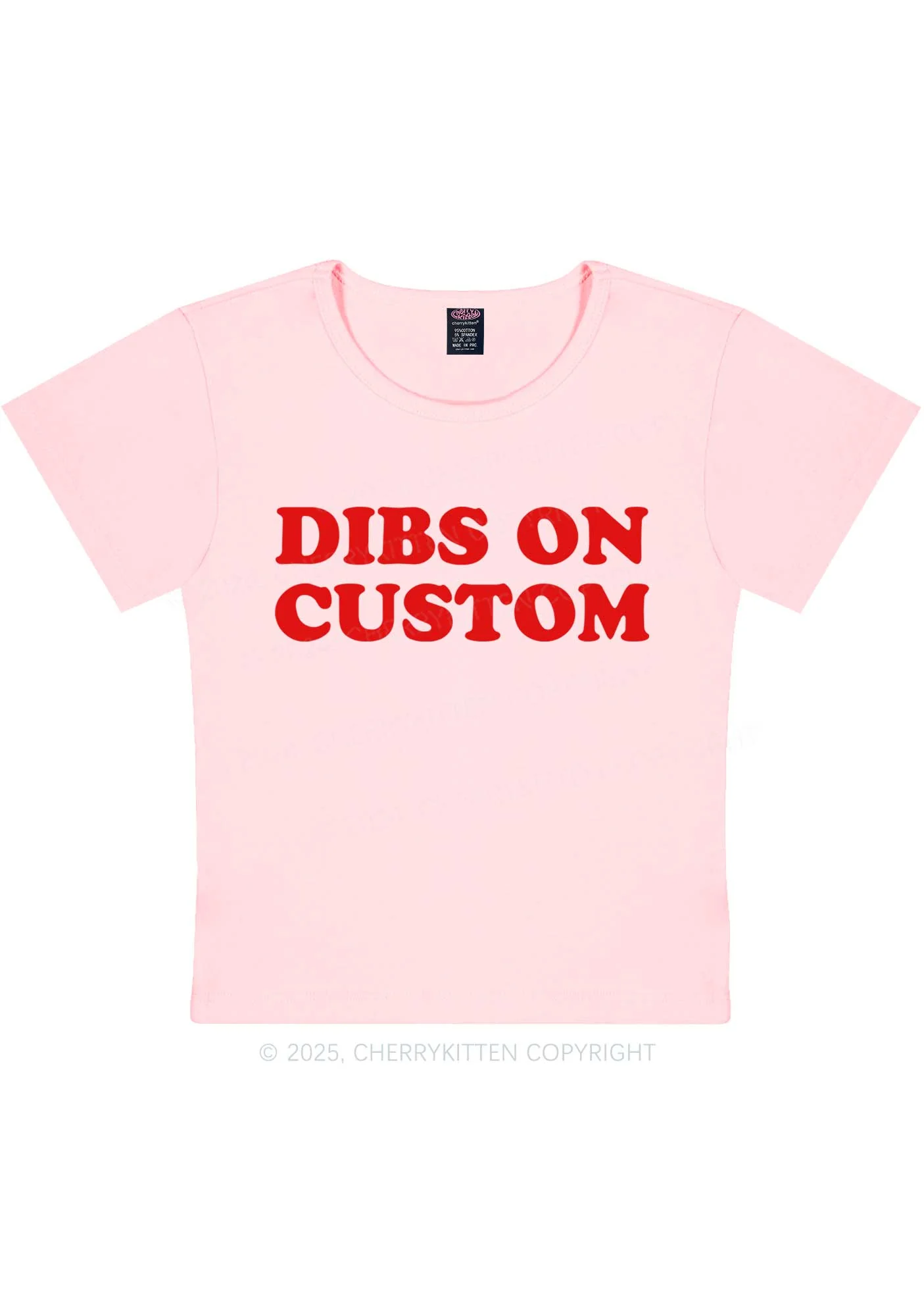 Dibs On Custom Y2K Baby Tee Cherrykitten - Image 10