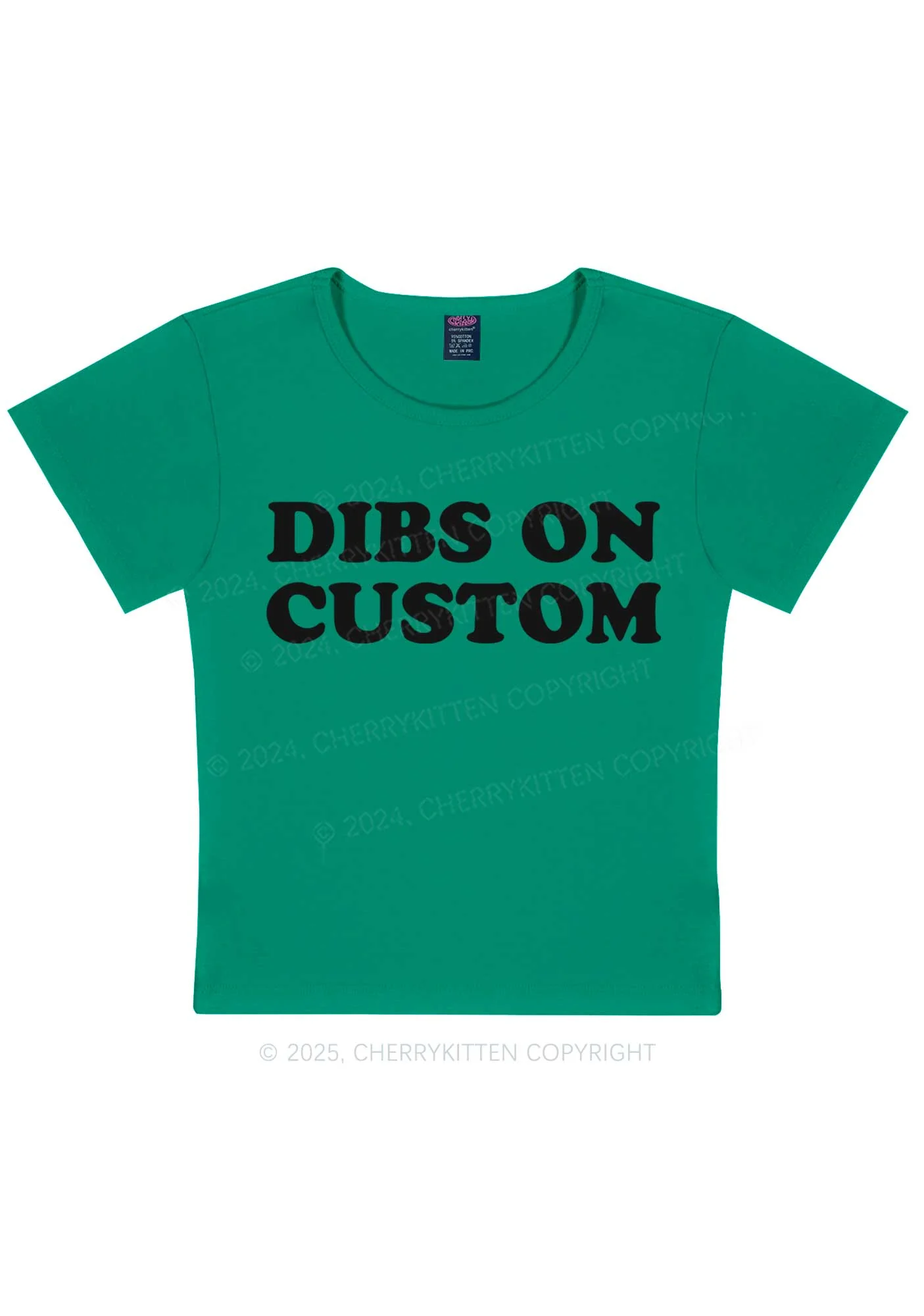 Dibs On Custom Y2K Baby Tee Cherrykitten - Image 11