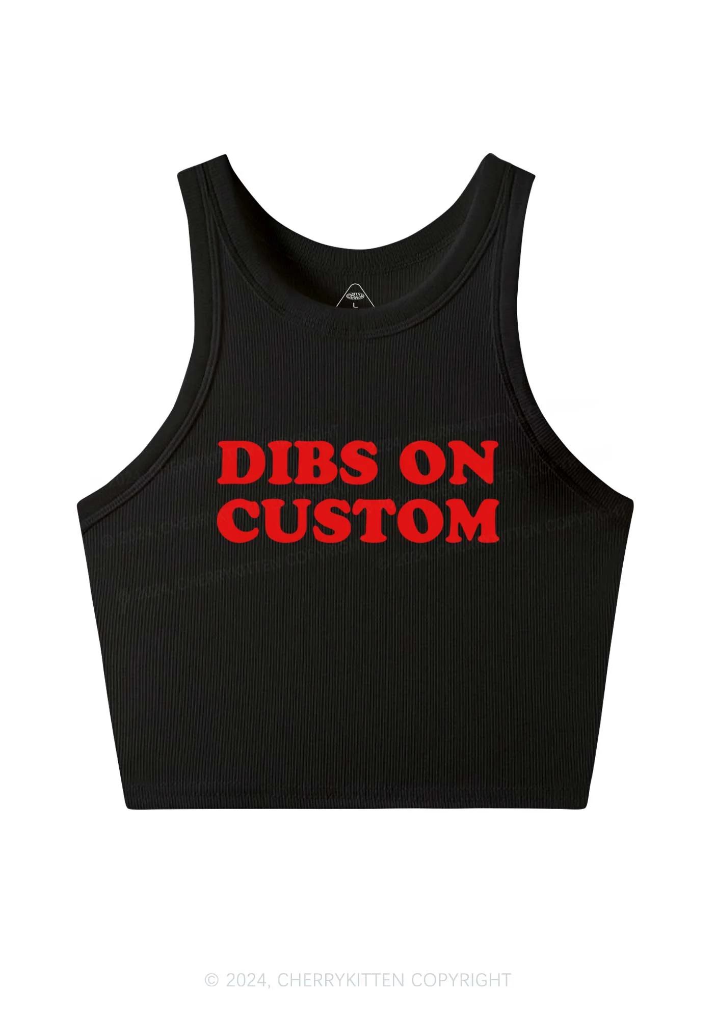 Dibs On Custom Y2K Crop Tank Top Cherrykitten - Image 3