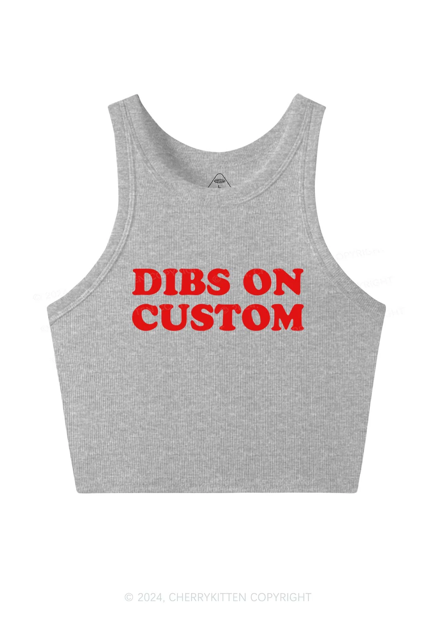Dibs On Custom Y2K Crop Tank Top Cherrykitten - Image 4