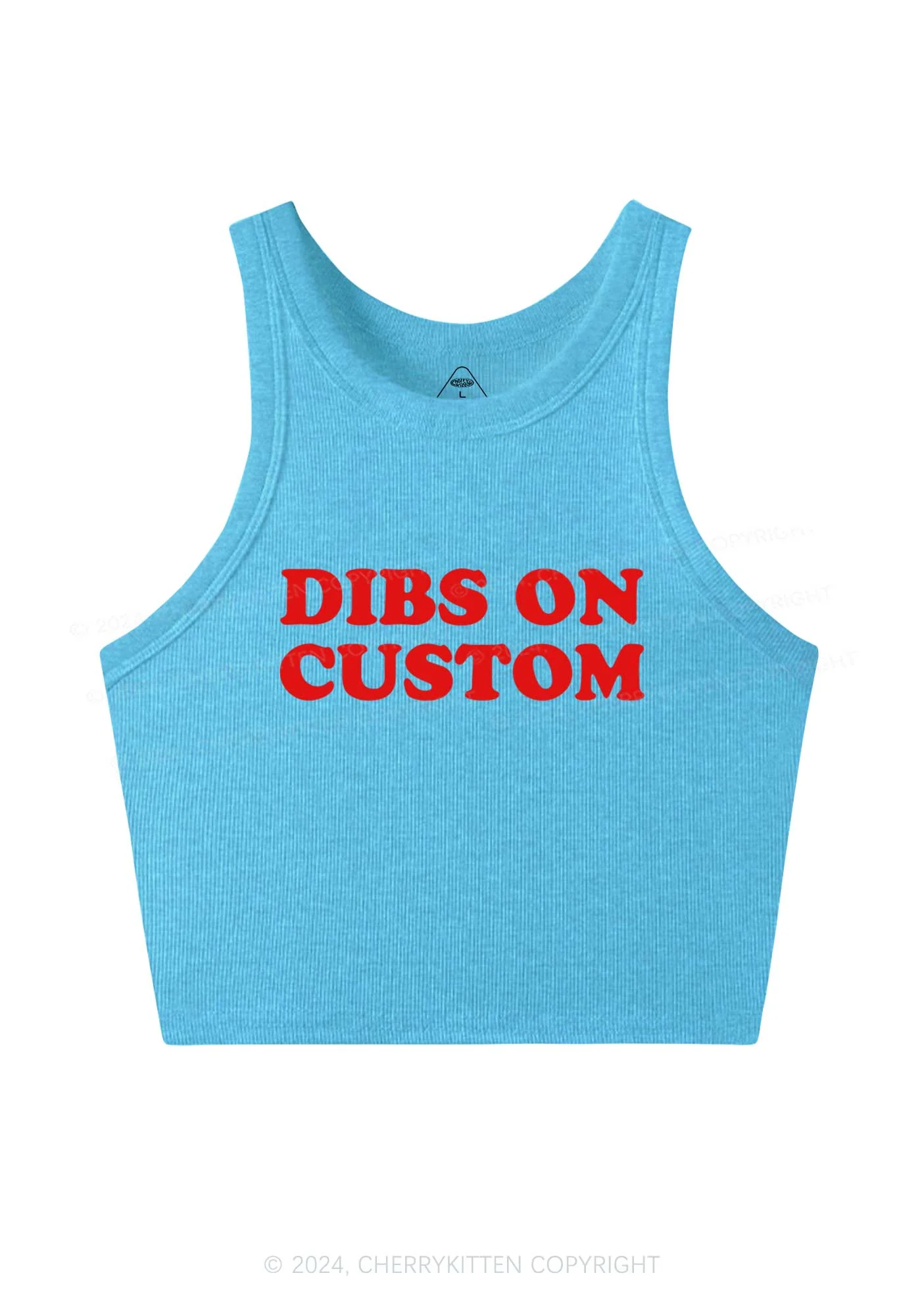 Dibs On Custom Y2K Crop Tank Top Cherrykitten - Image 5