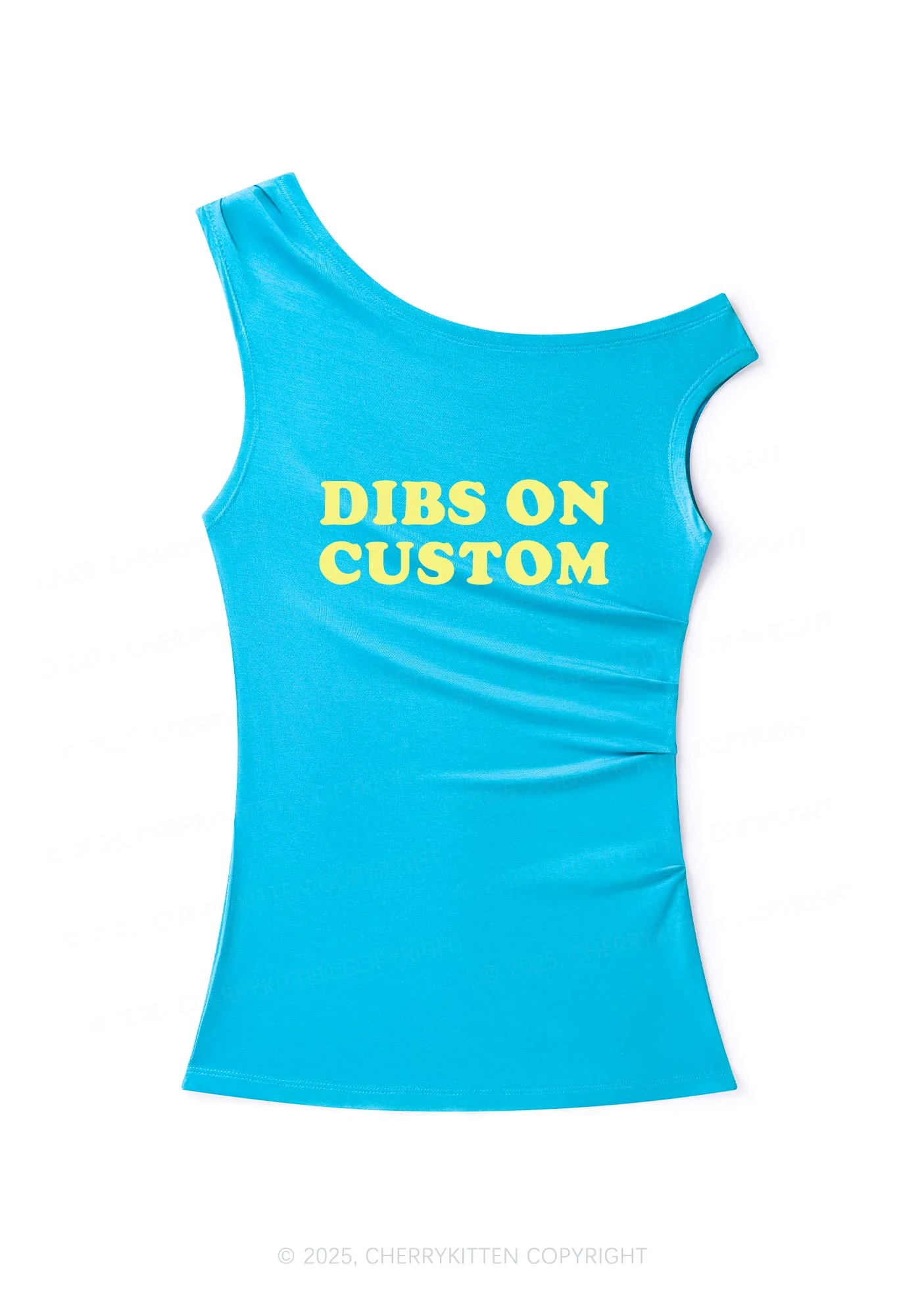 Dibs On Custom Y2K Off Shoulder Tank Top Cherrykitten - Image 2