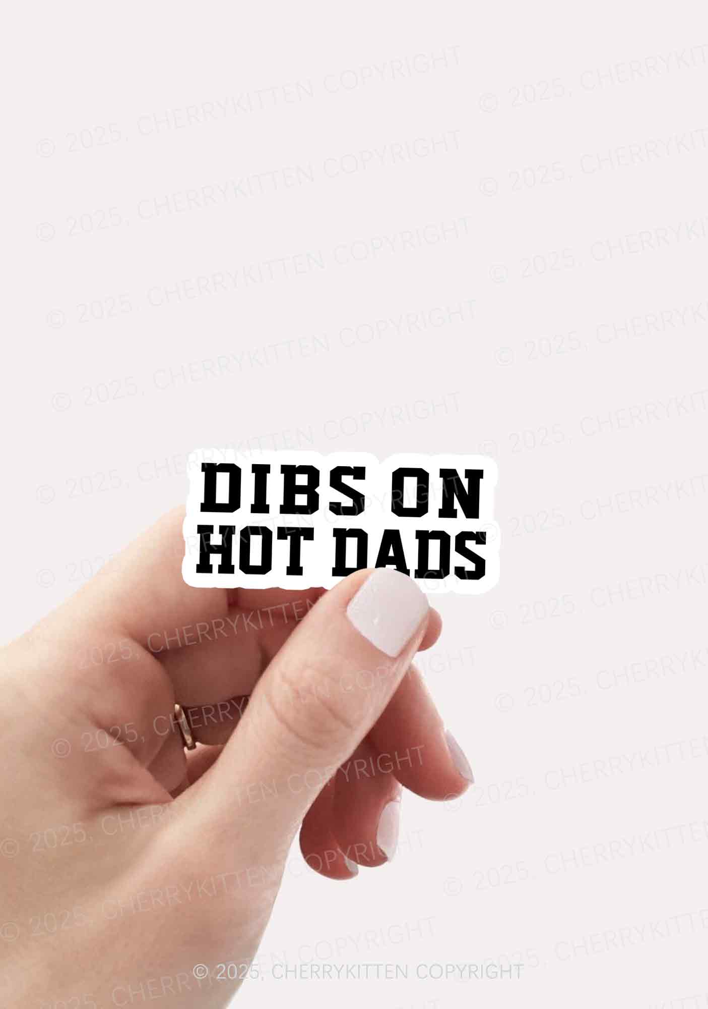 Dibs On Hot Dads 1Pc Y2K Sticker Cherrykitten - Image 2