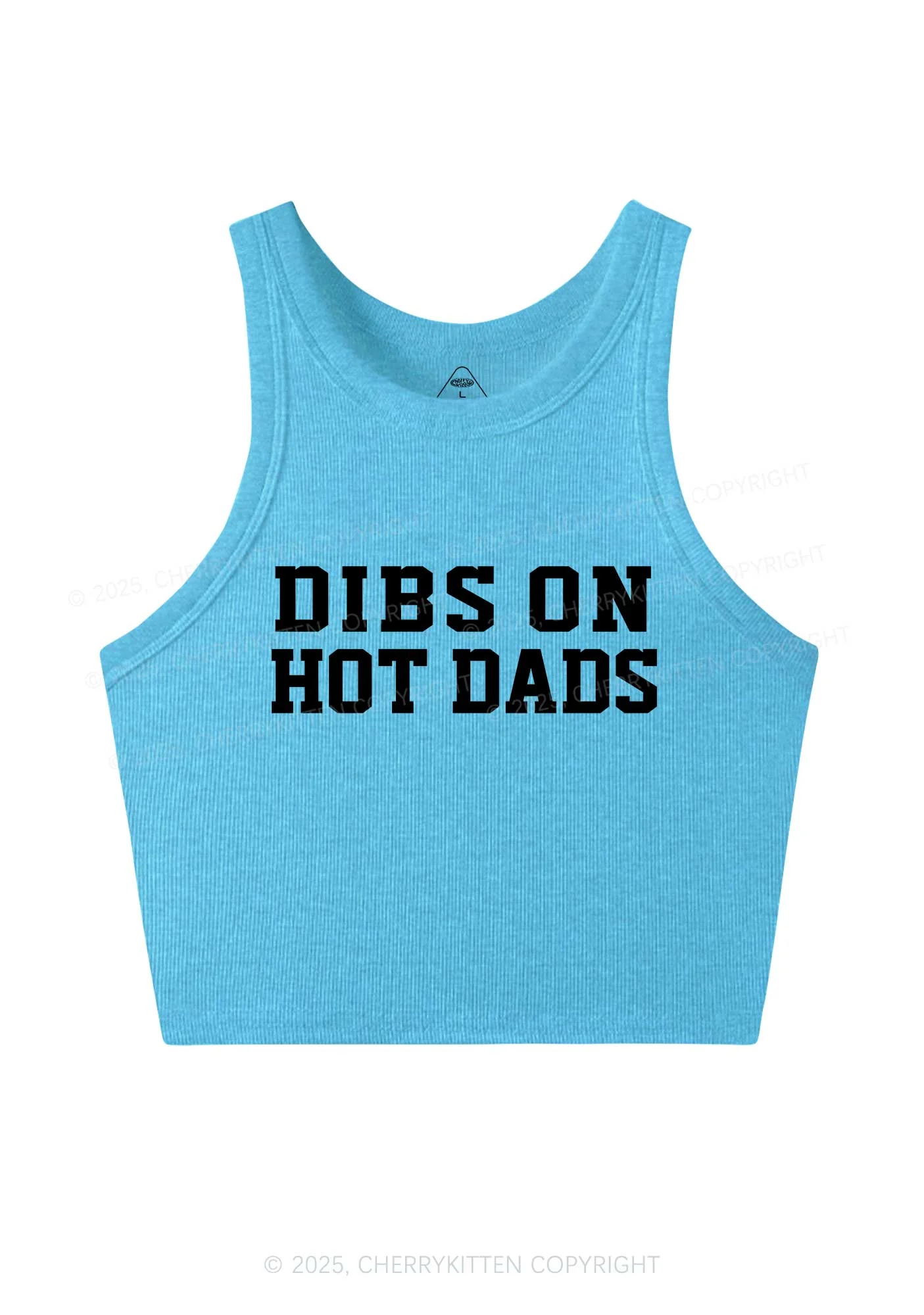 Dibs On Hot Dads Y2K Crop Tank Top Cherrykitten - Image 5