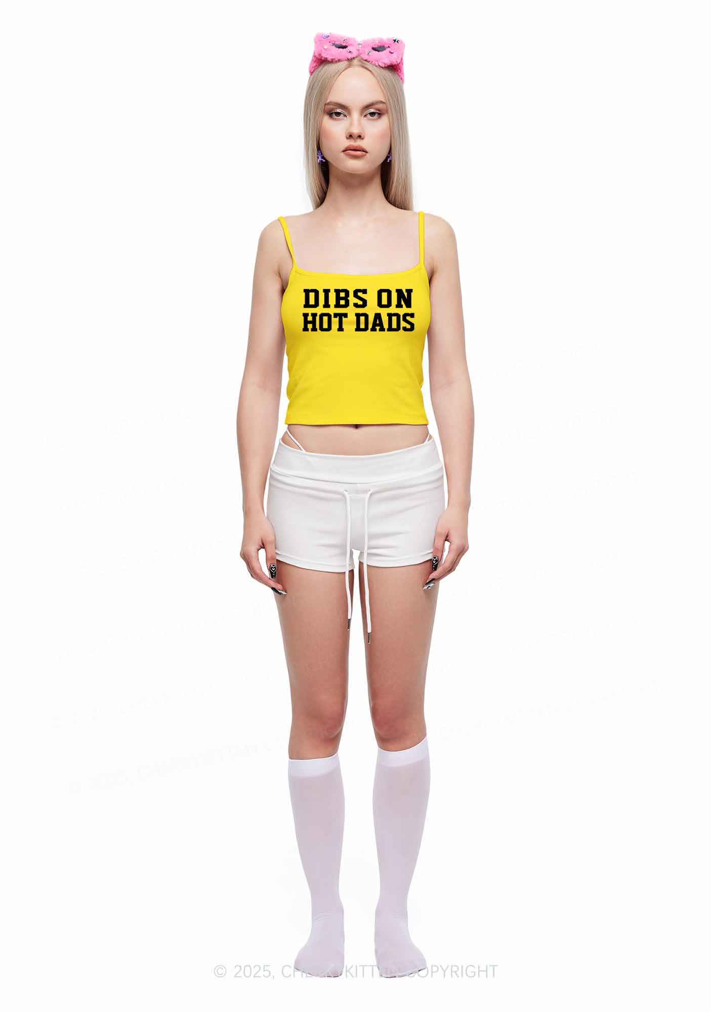 Dibs On Hot Dads Y2K Spaghetti Strap Cami Cherrykitten - Image 2
