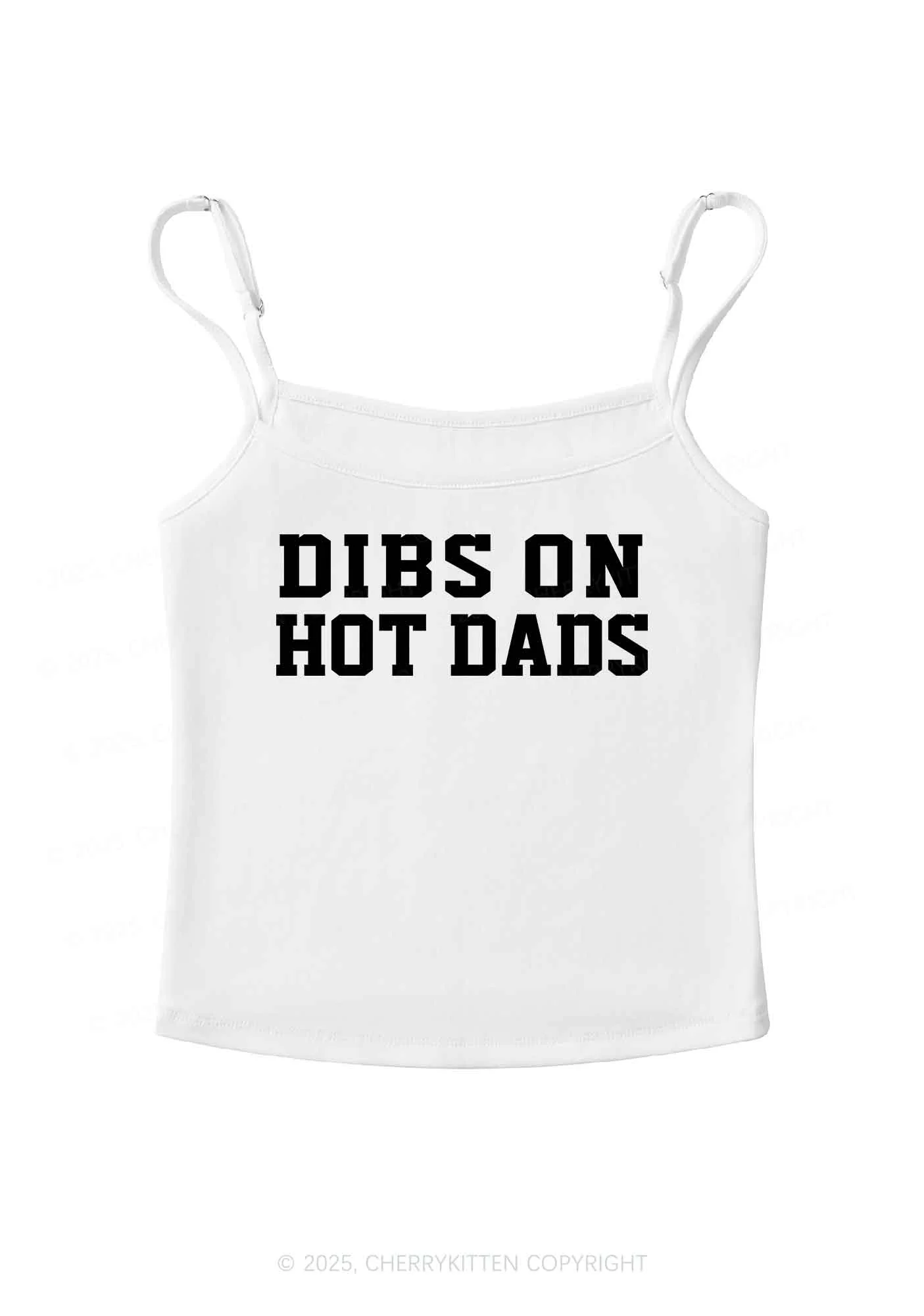 Dibs On Hot Dads Y2K Spaghetti Strap Cami Cherrykitten - Image 3
