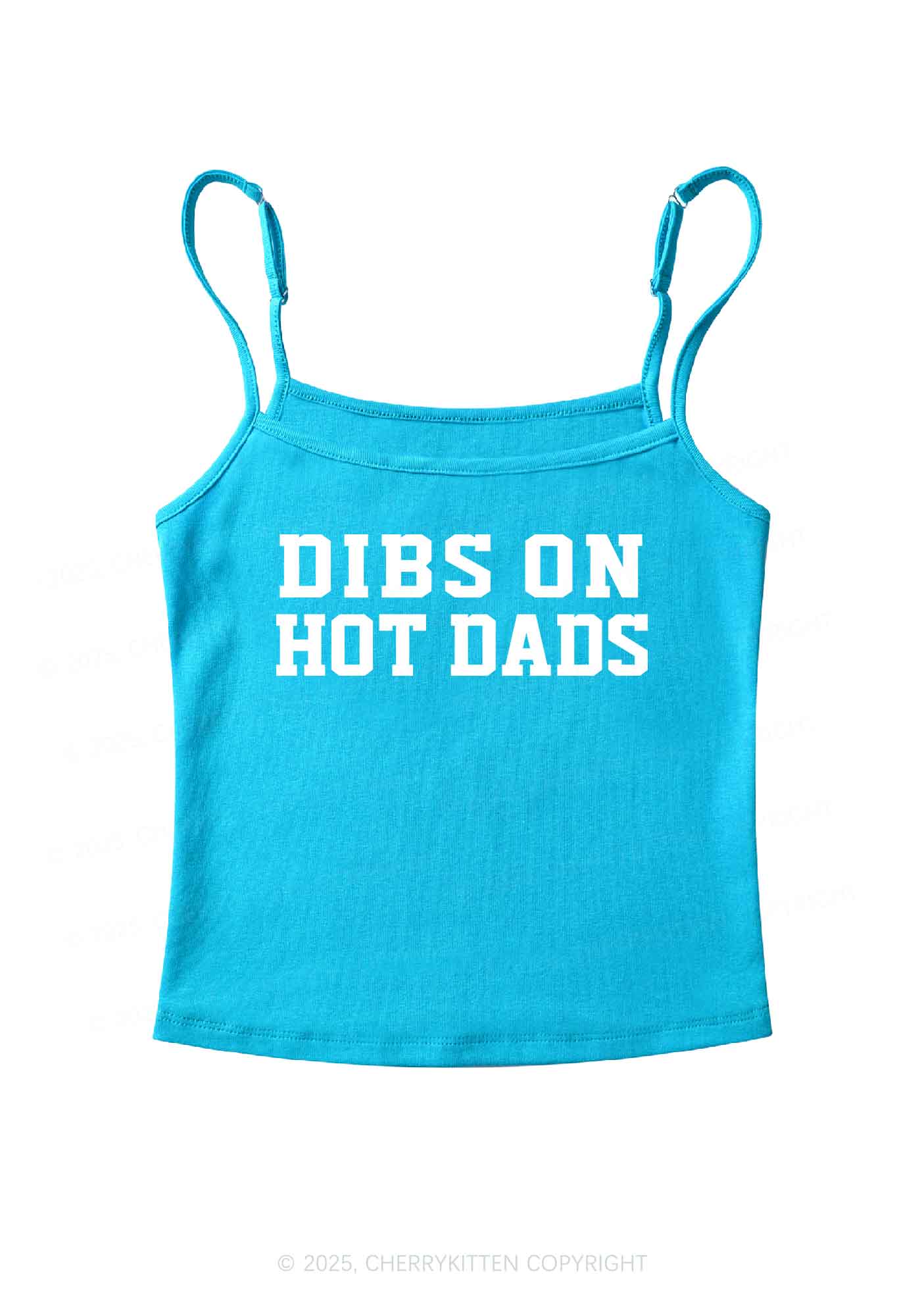 Dibs On Hot Dads Y2K Spaghetti Strap Cami Cherrykitten - Image 5