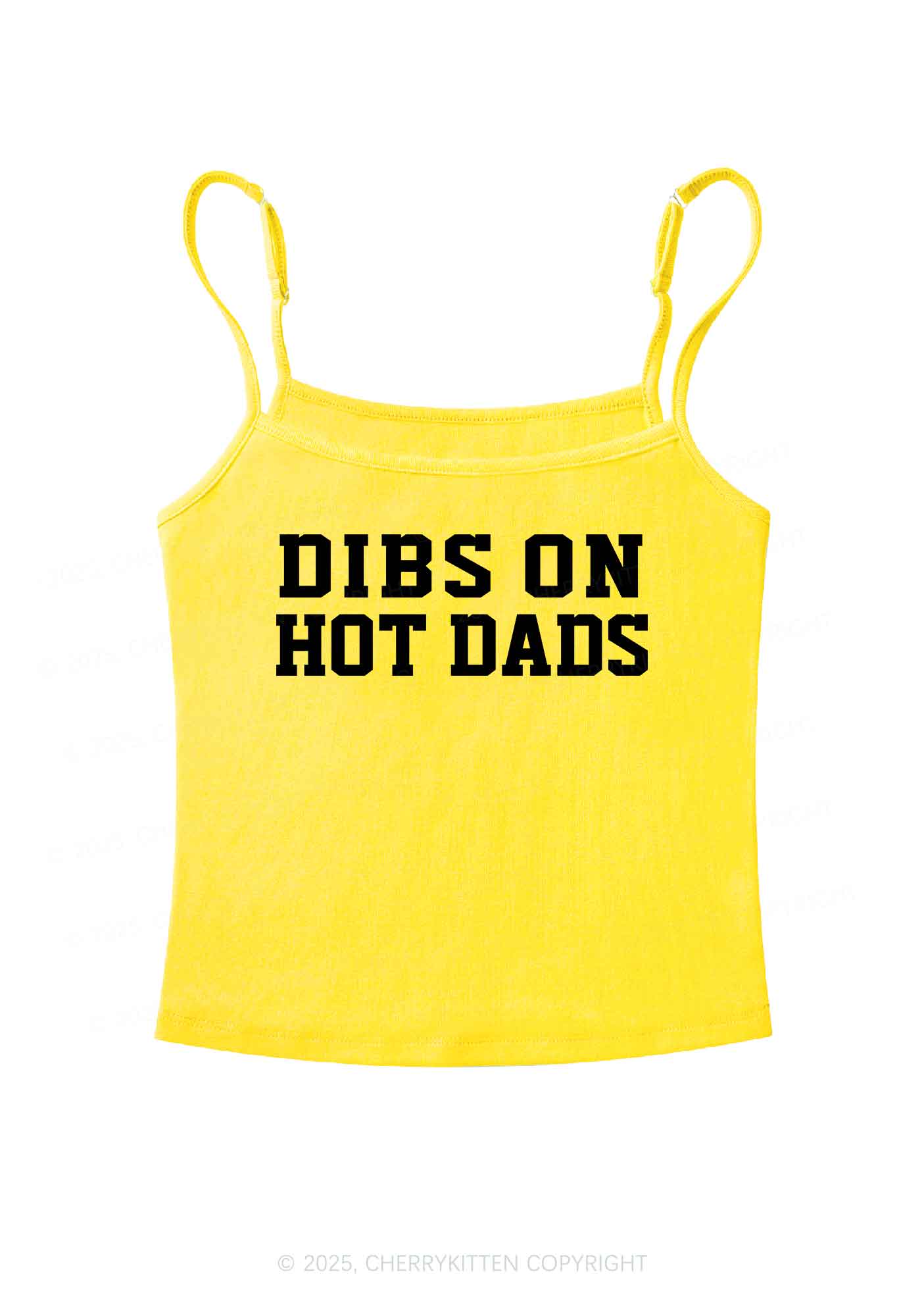 Dibs On Hot Dads Y2K Spaghetti Strap Cami Cherrykitten - Image 6