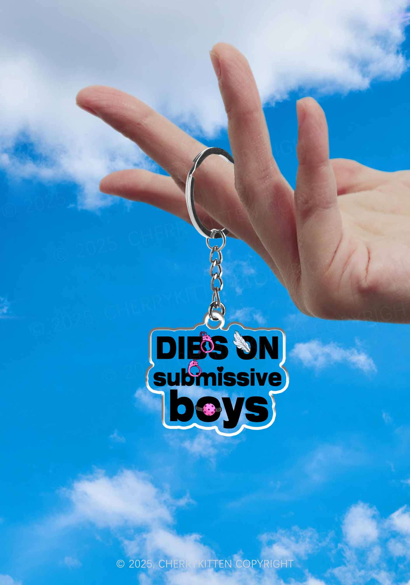 Dibs On S Boys 1Pc Y2K Keychain Cherrykitten - Image 2