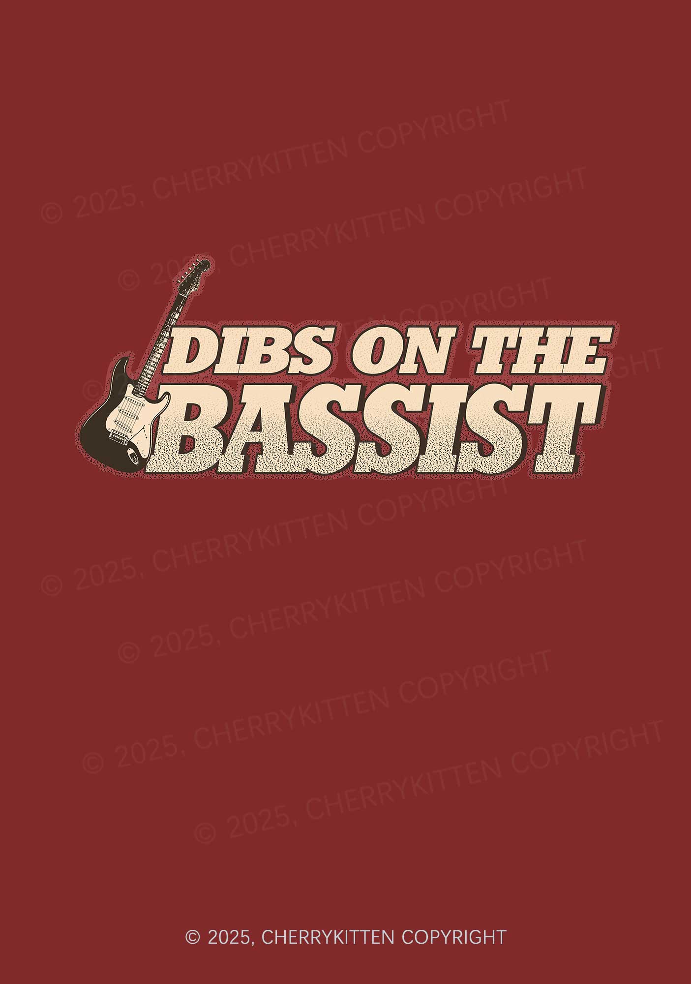Dibs On The Bassist 1Pc Y2K Pin Badge Cherrykitten - Image 2