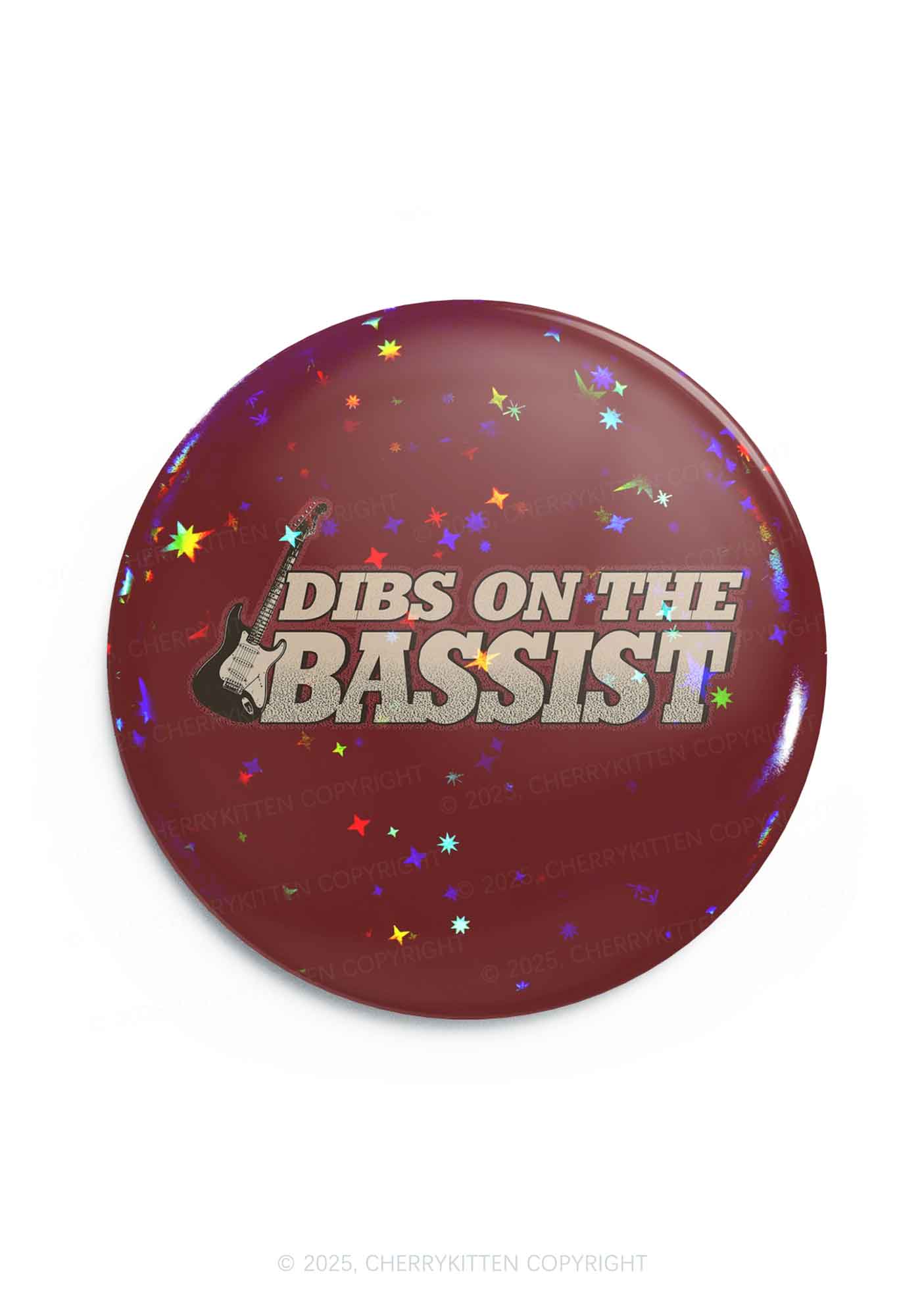 Dibs On The Bassist 1Pc Y2K Pin Badge Cherrykitten - Image 3