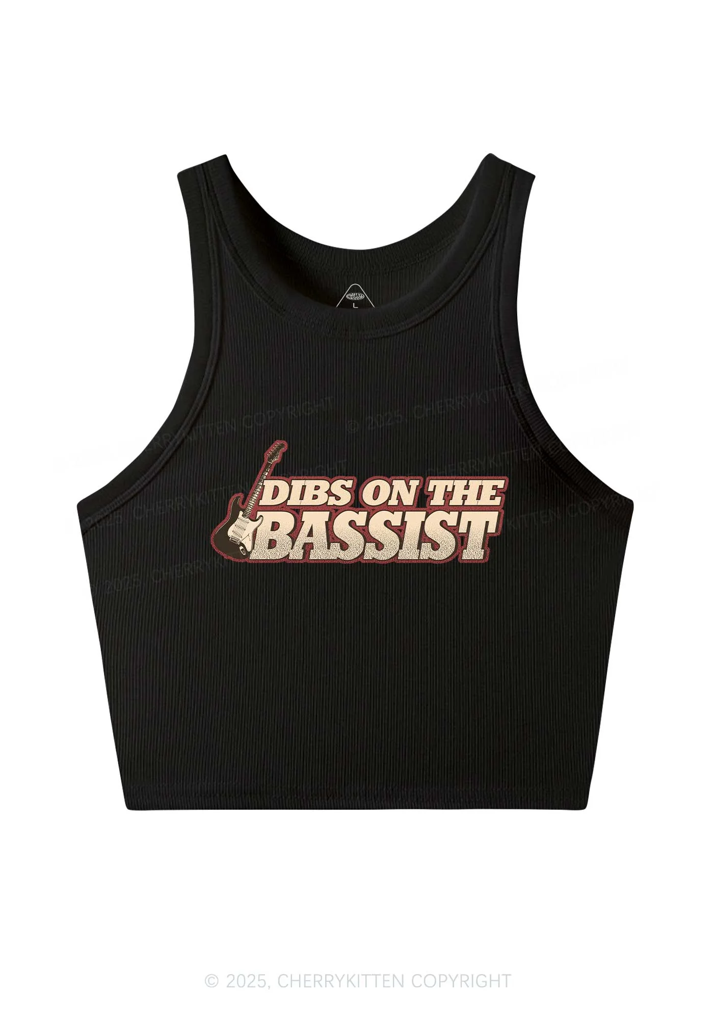 Dibs On The Bassist Y2K Crop Tank Top Cherrykitten - Image 3