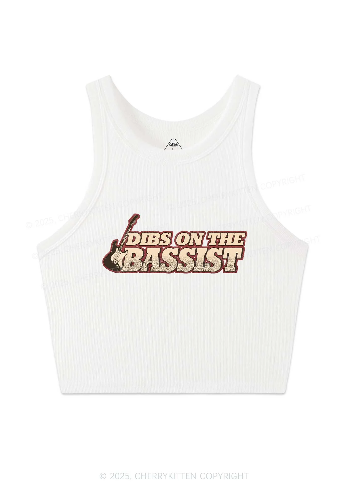 Dibs On The Bassist Y2K Crop Tank Top Cherrykitten - Image 4