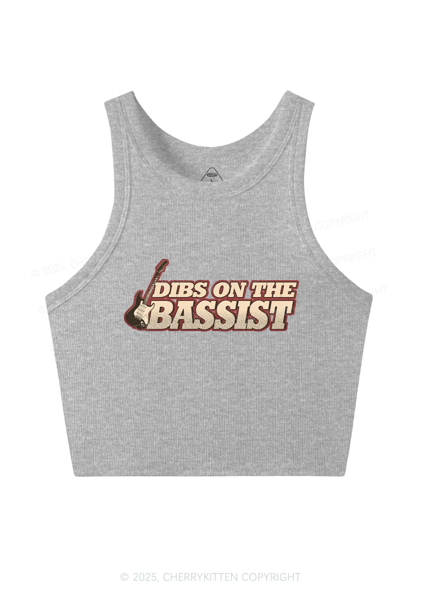 Dibs On The Bassist Y2K Crop Tank Top Cherrykitten - Image 5