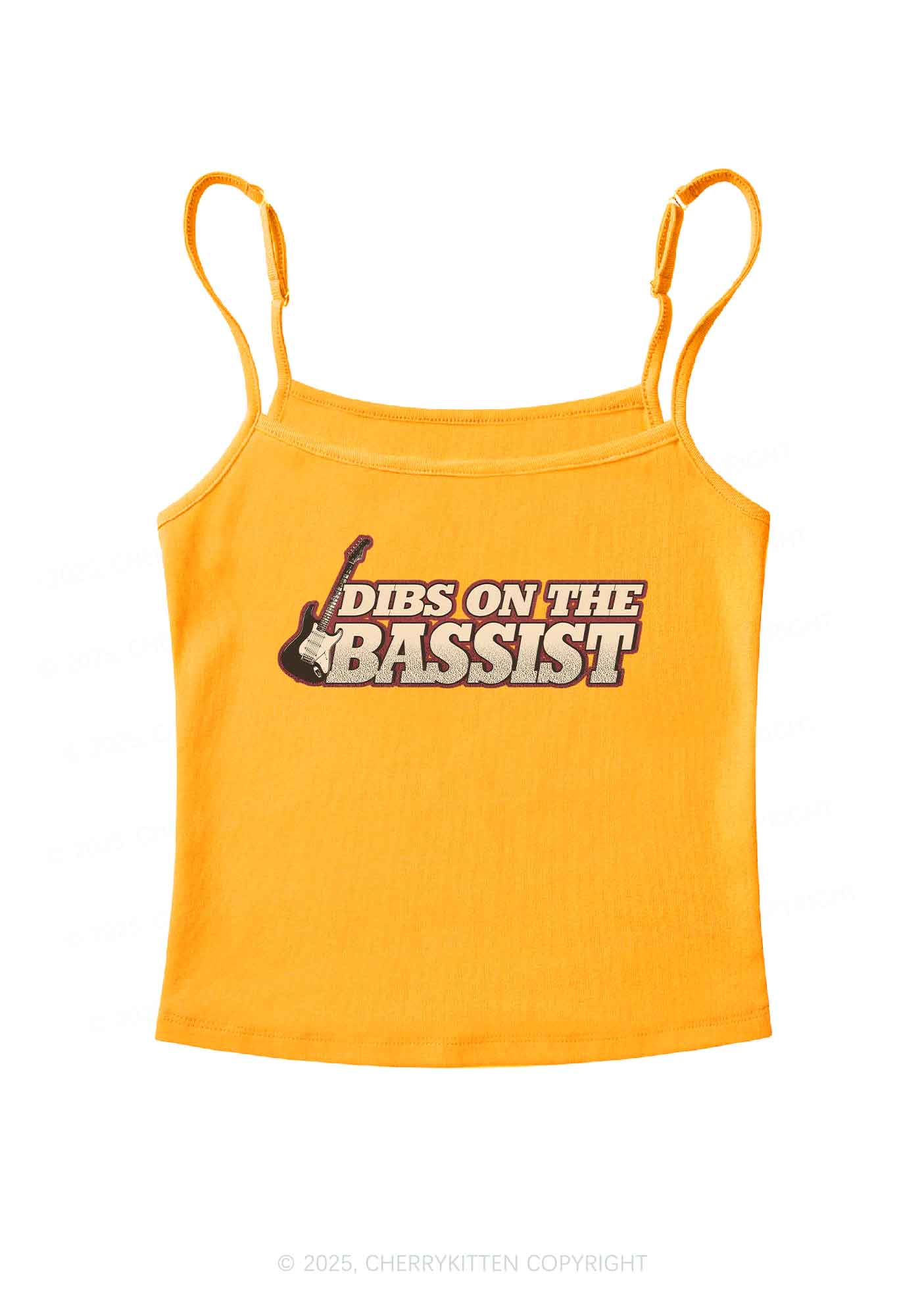 Dibs On The Bassist Y2K Spaghetti Strap Cami Cherrykitten - Image 6