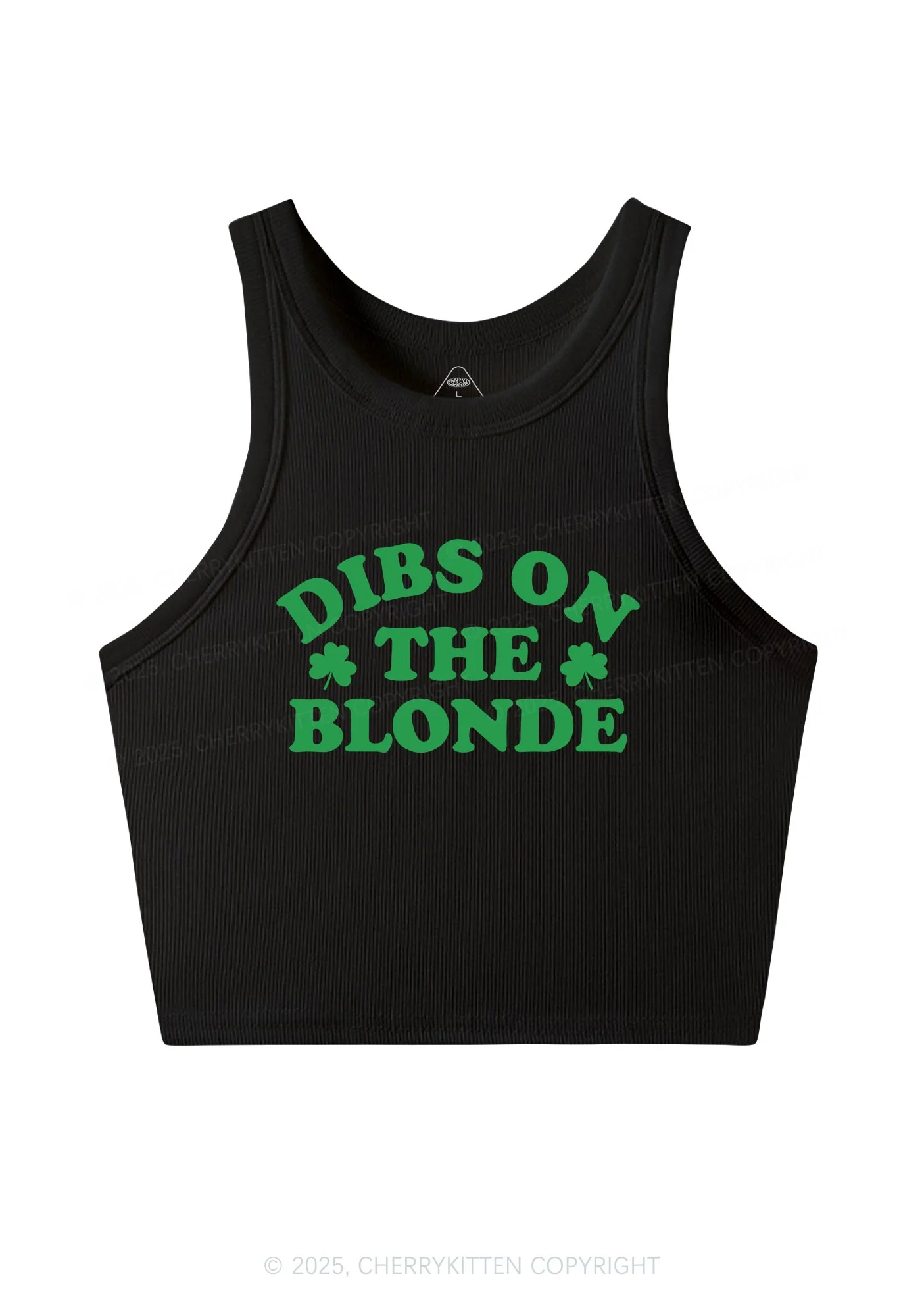 Dibs On The Blonde St Patricks Y2K Crop Tank Top Cherrykitten - Image 5