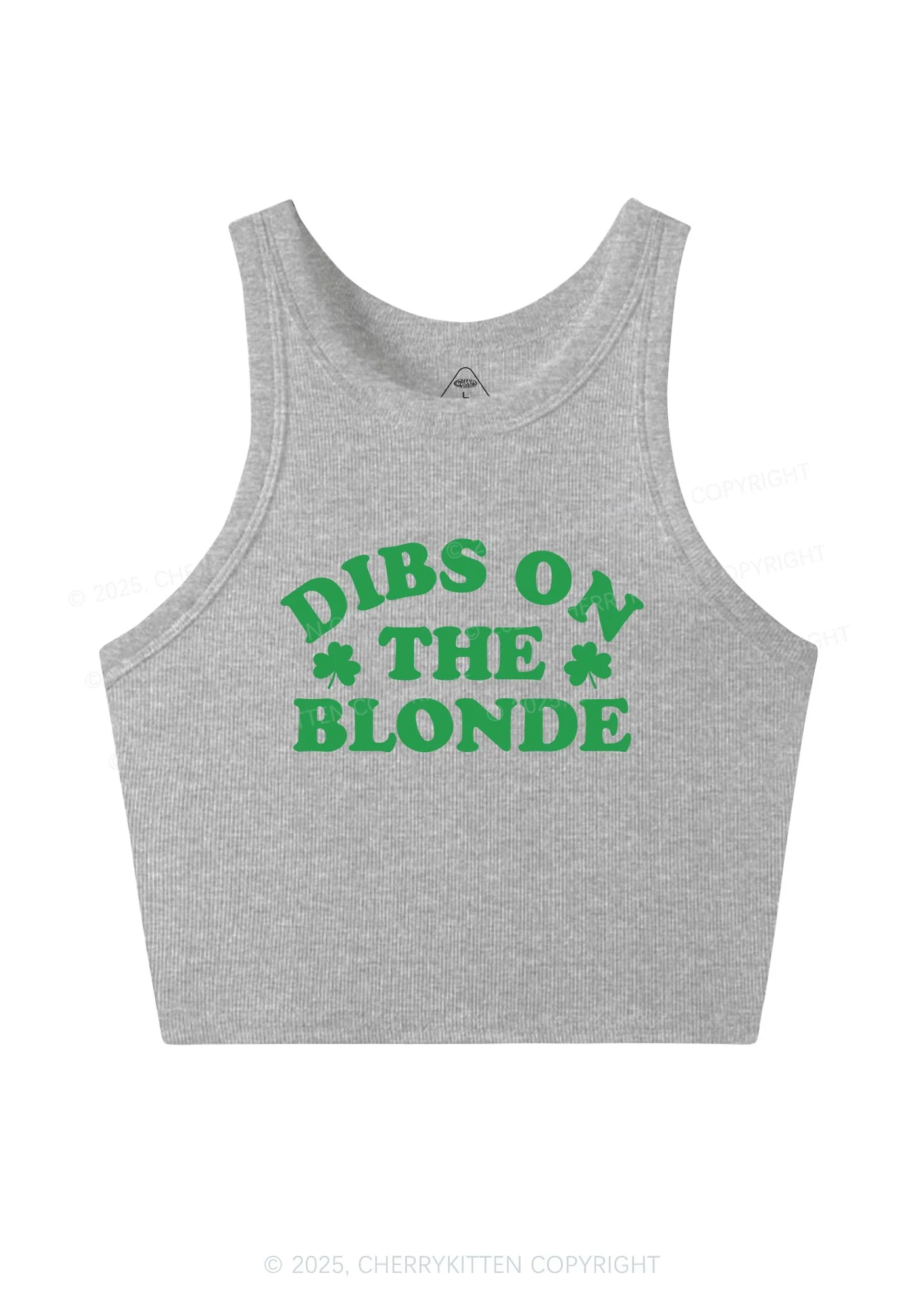Dibs On The Blonde St Patricks Y2K Crop Tank Top Cherrykitten - Image 6