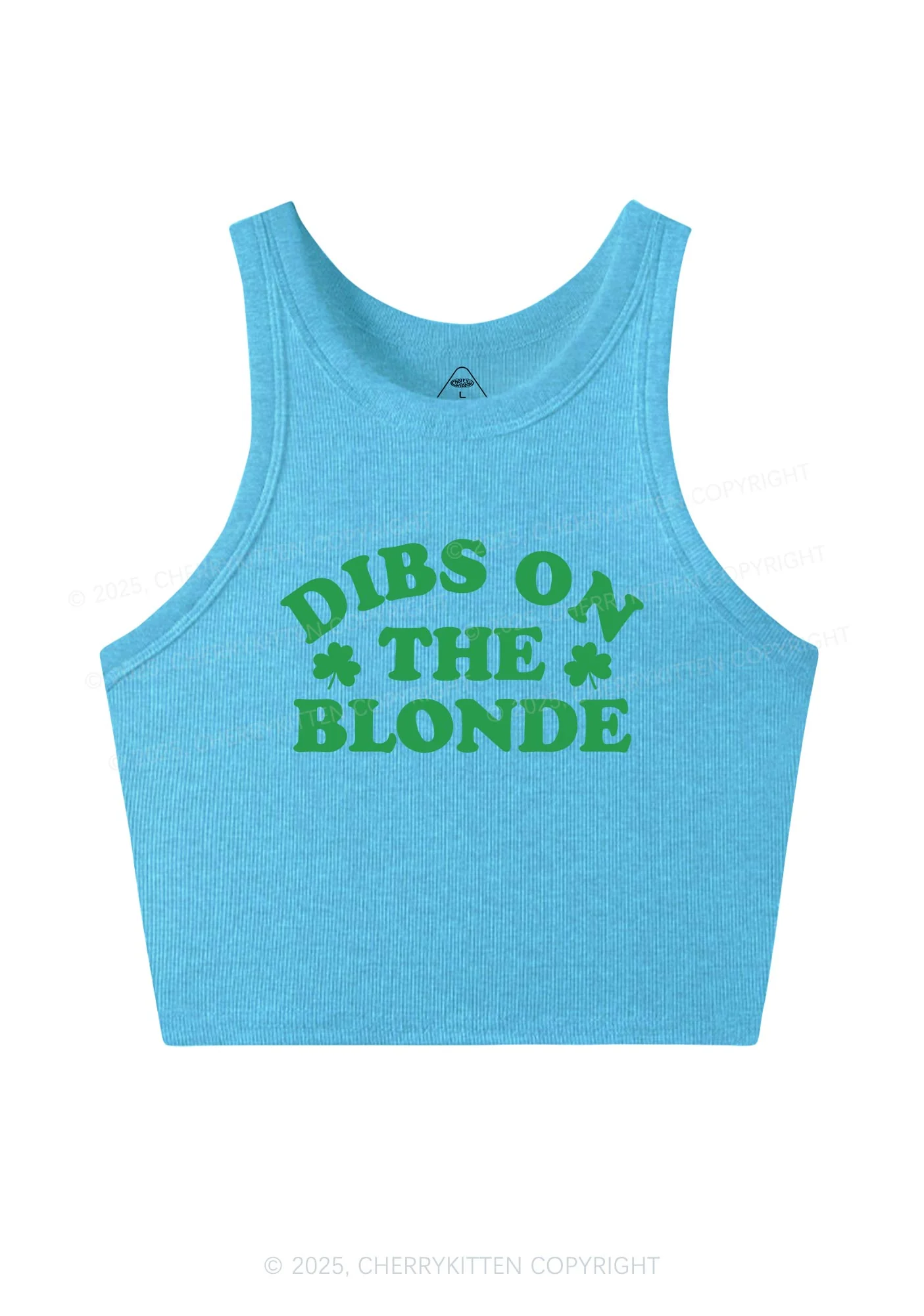 Dibs On The Blonde St Patricks Y2K Crop Tank Top Cherrykitten - Image 7