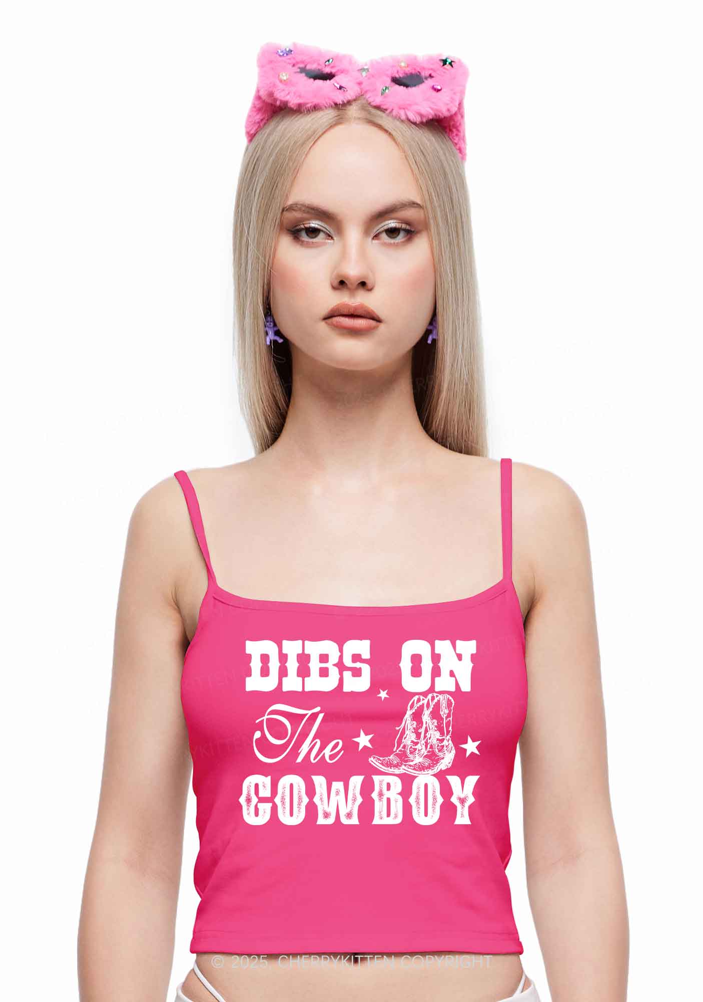 Dibs On The Cowboy Y2K Spaghetti Strap Cami Cherrykitten - Image 2