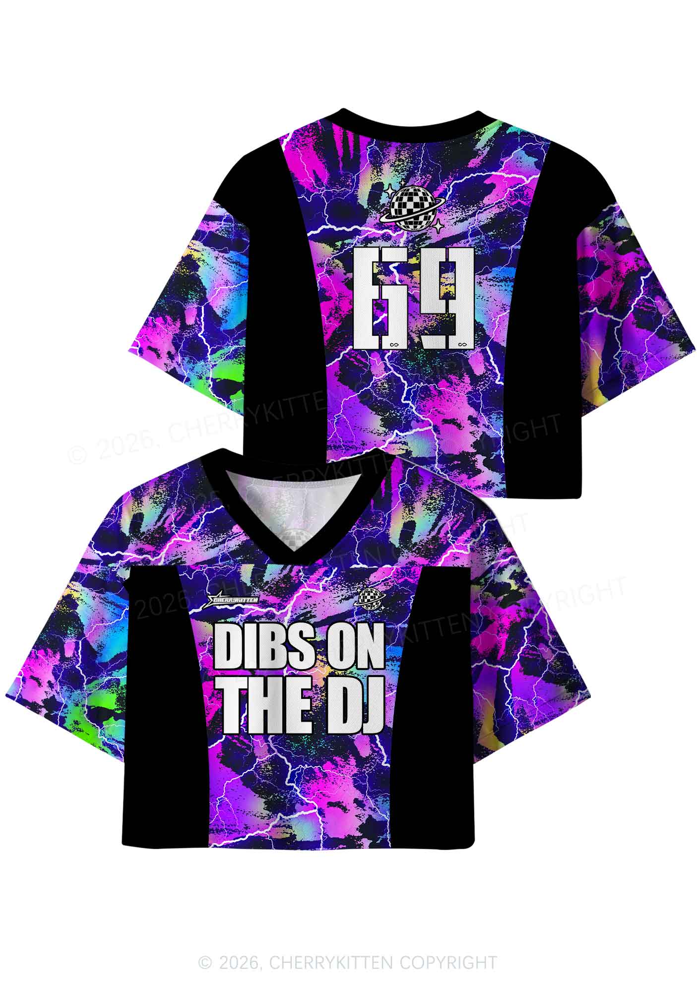 Dibs On The DJ Lightning Y2K Crop Sport Jersey Shirts Cherrykitten - Image 5