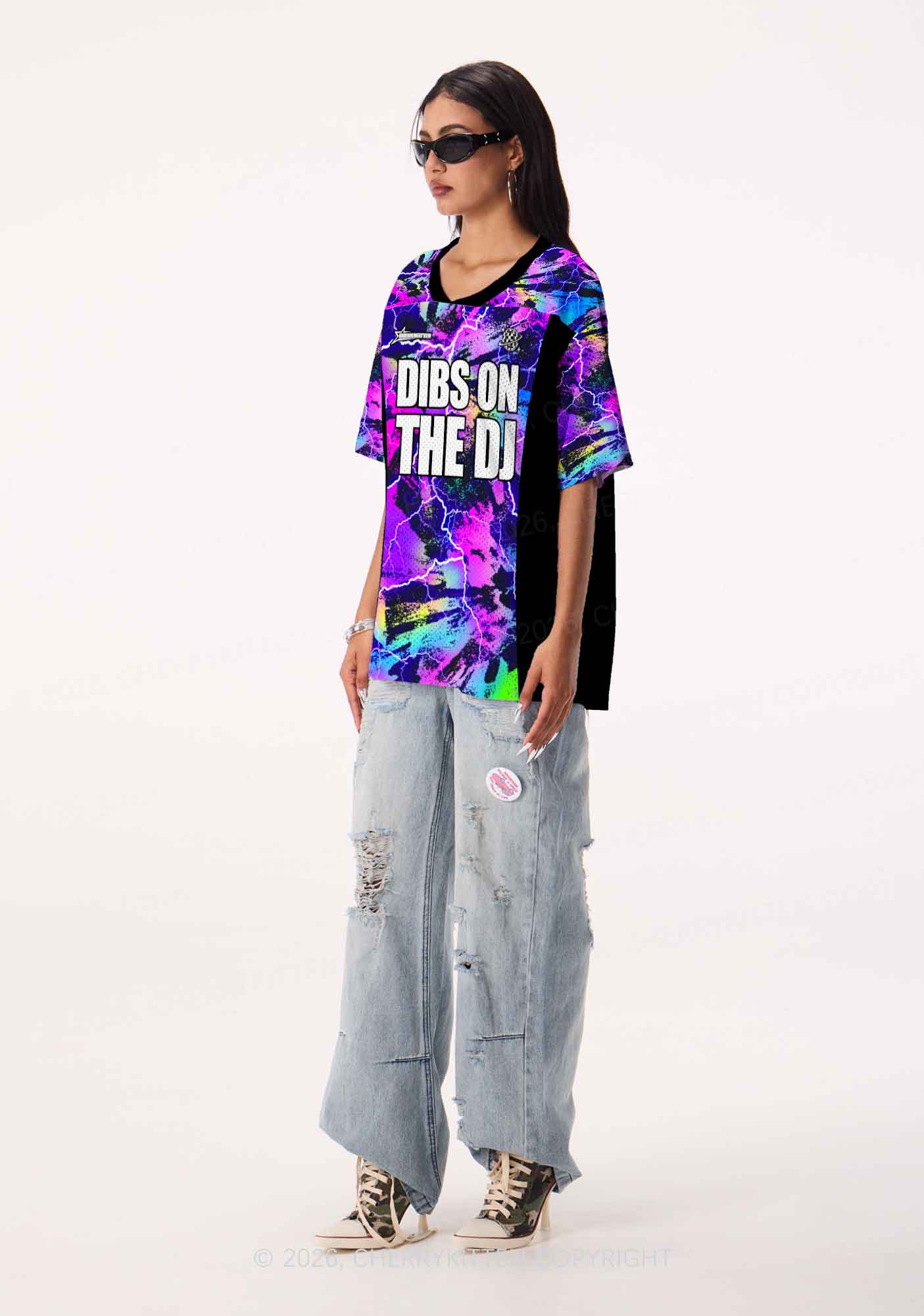 Dibs On The DJ Lightning Y2K Sport Jersey Shirts Cherrykitten - Image 2