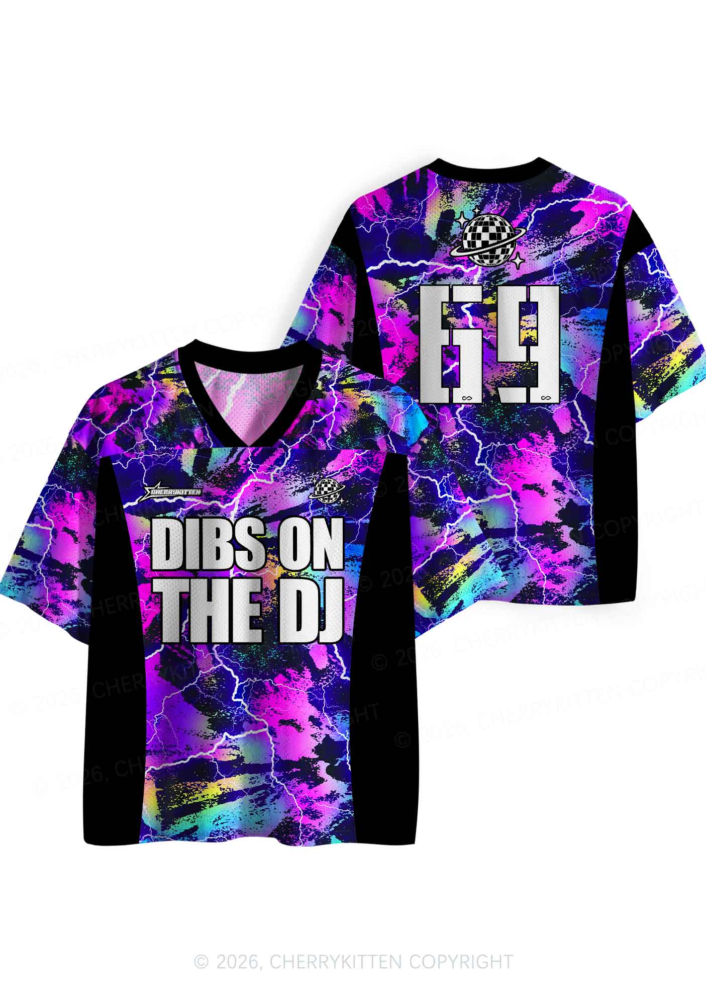 Dibs On The DJ Lightning Y2K Sport Jersey Shirts Cherrykitten - Image 5