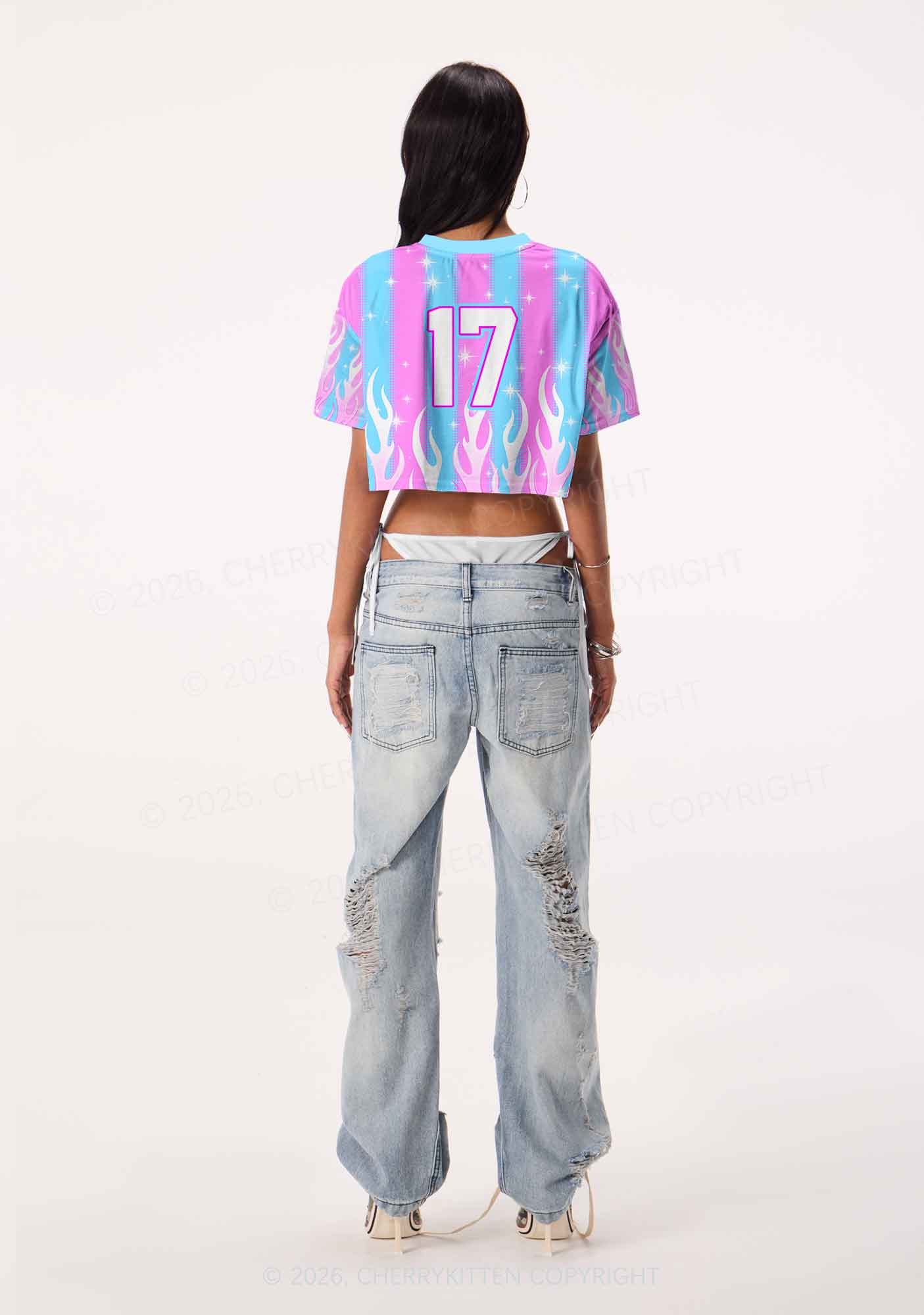 Dibs On The DJ Y2K Crop Sport Jersey Shirts Cherrykitten - Image 3