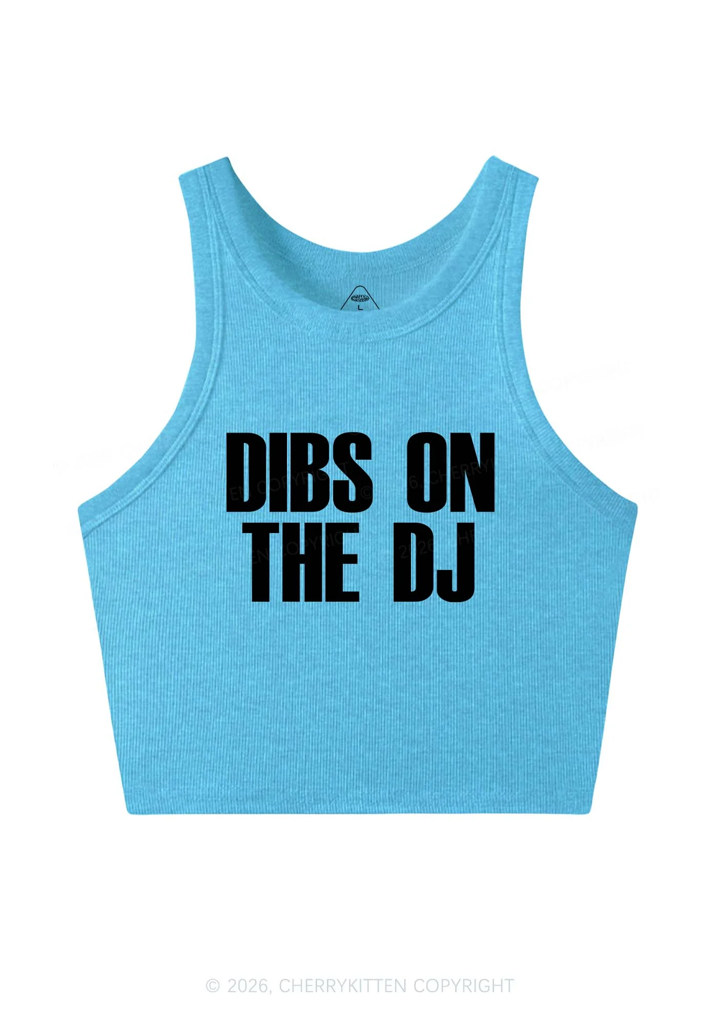 Dibs On The DJ Y2K Crop Tank Top Cherrykitten - Image 11