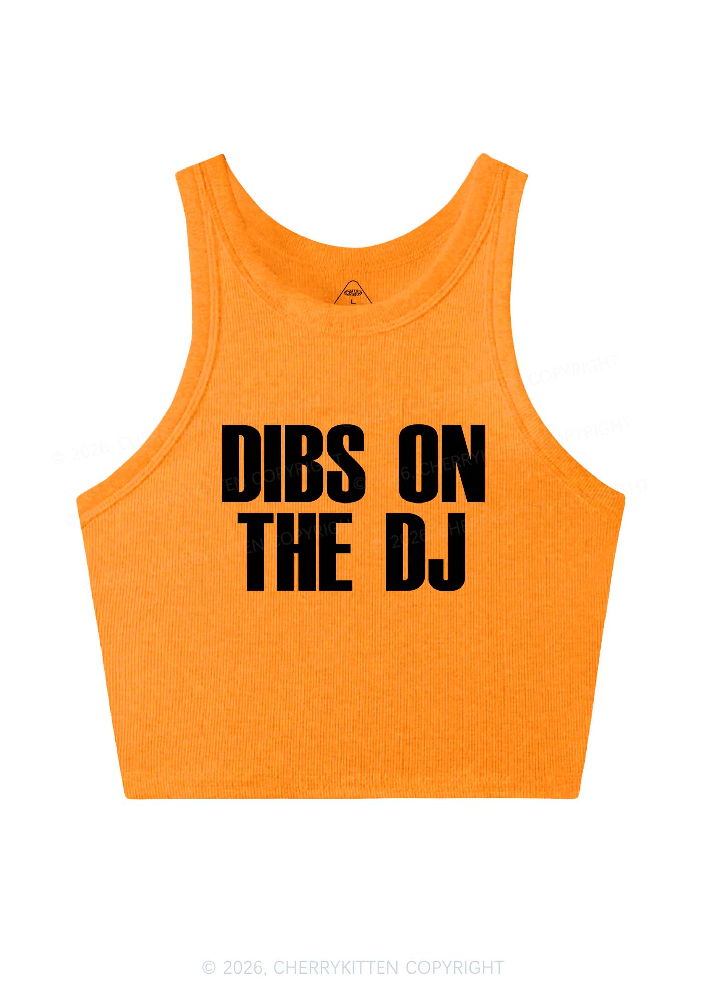 Dibs On The DJ Y2K Crop Tank Top Cherrykitten - Image 12