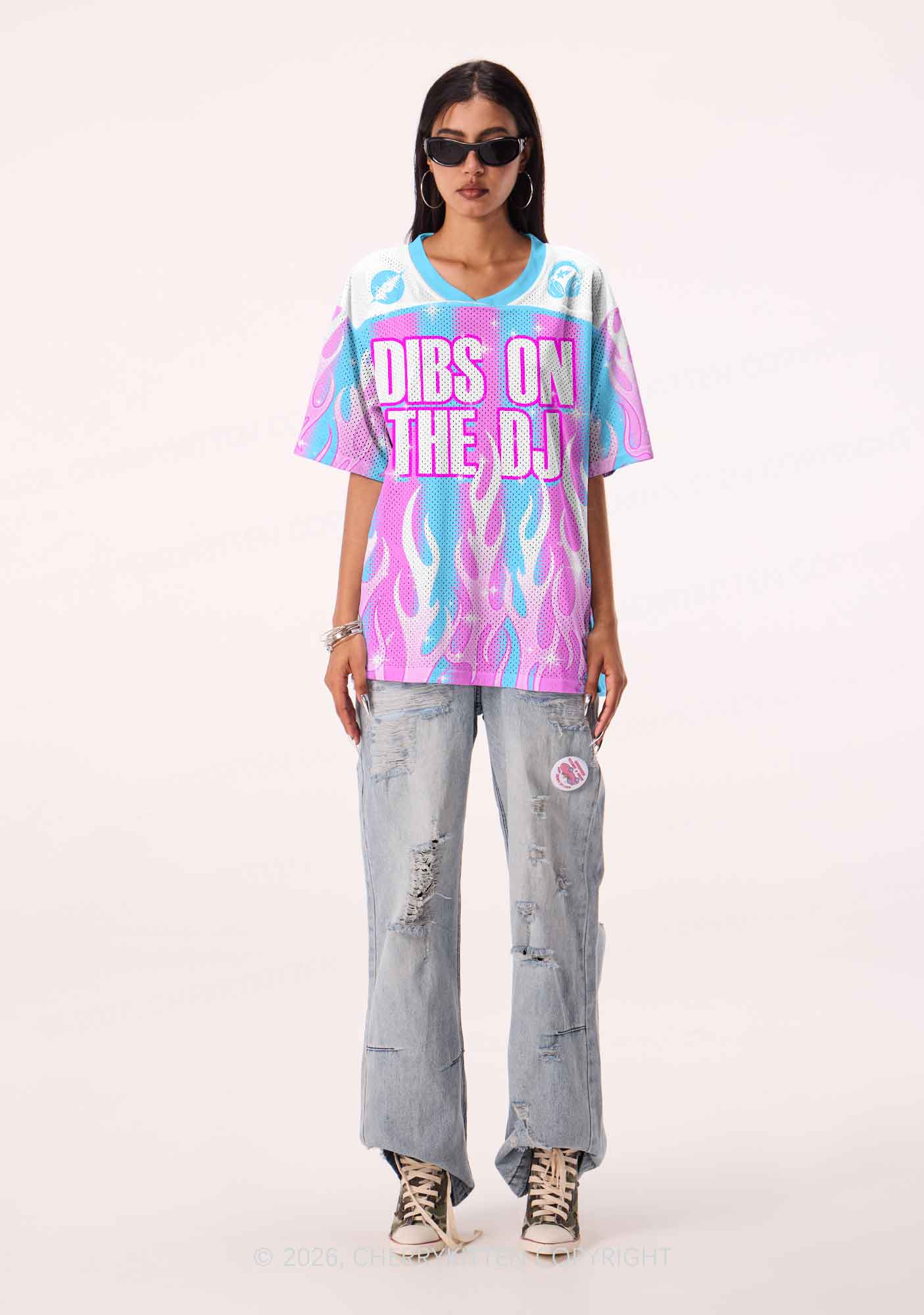 Dibs On The DJ Y2K Sport Jersey Shirts Cherrykitten - Image 2