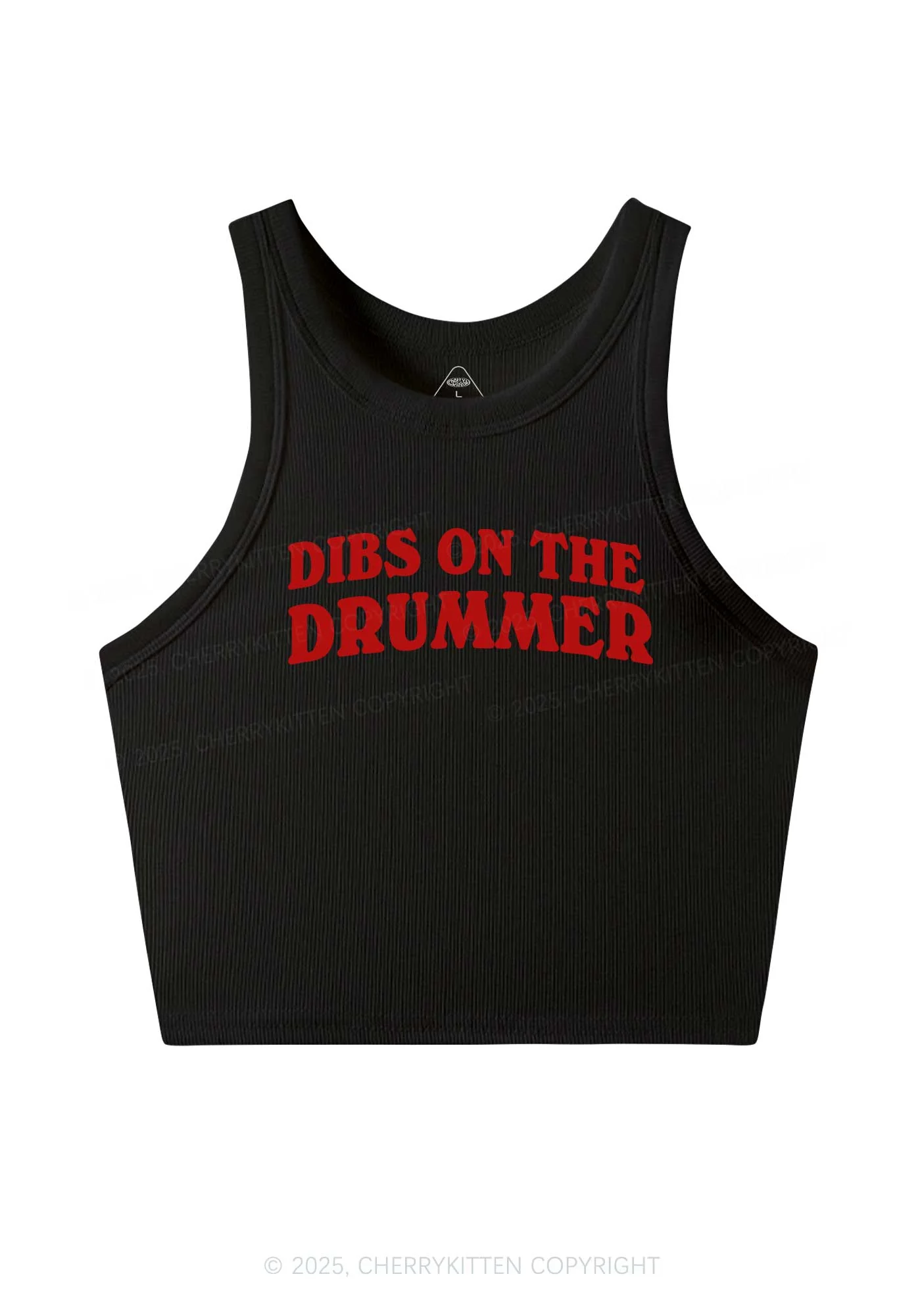 Dibs On The Drummer Y2K Crop Tank Top Cherrykitten - Image 3