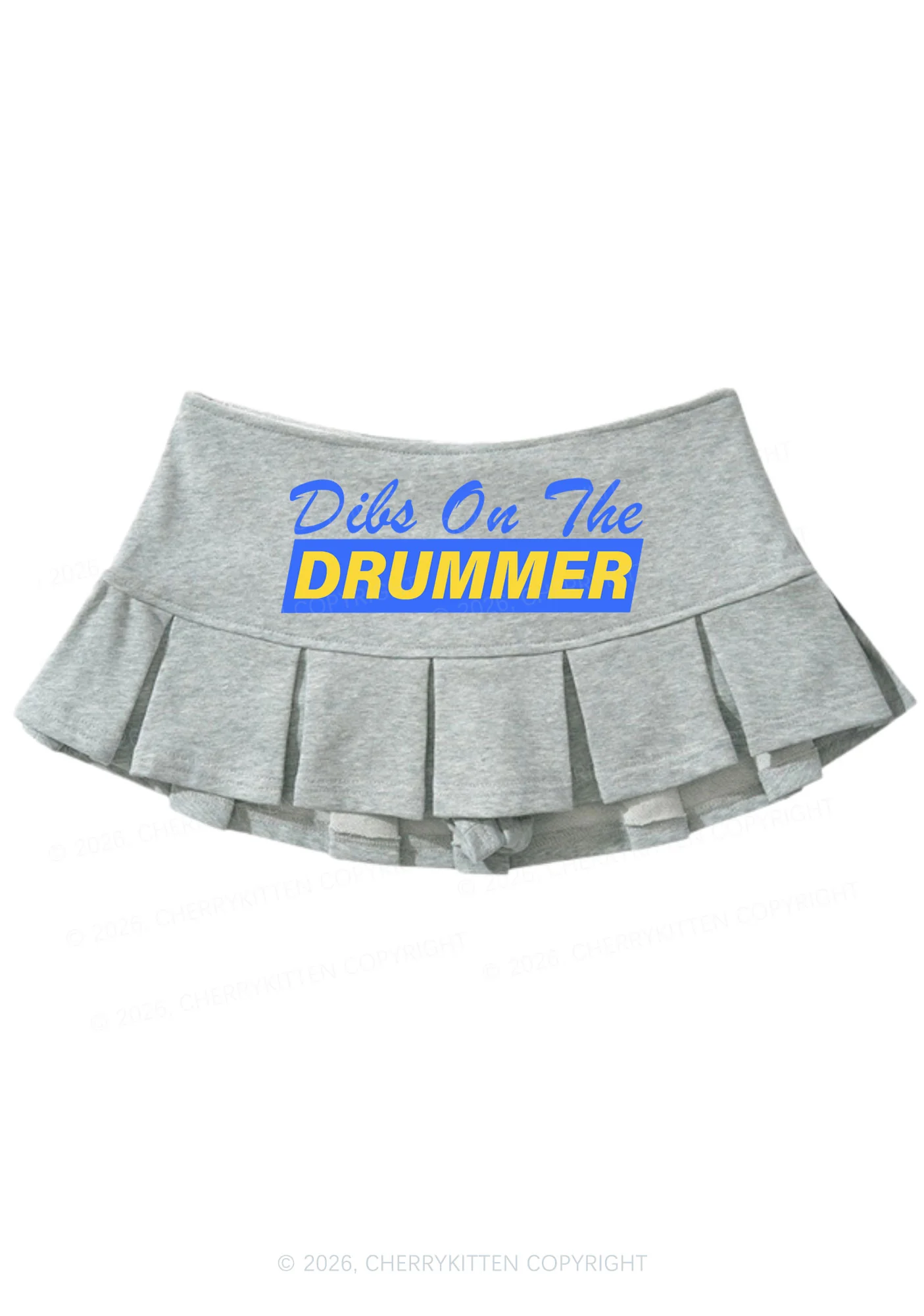 Dibs On The Drummer Y2K Mini Pleated Skirts Cherrykitten - Image 2
