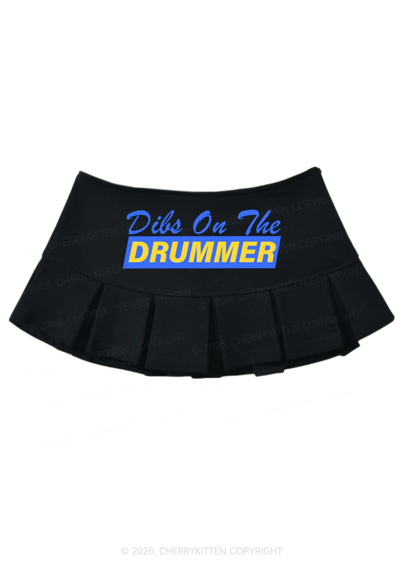 Dibs On The Drummer Y2K Mini Pleated Skirts Cherrykitten - Image 4