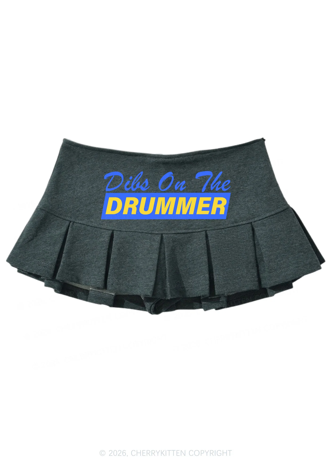 Dibs On The Drummer Y2K Mini Pleated Skirts Cherrykitten - Image 5