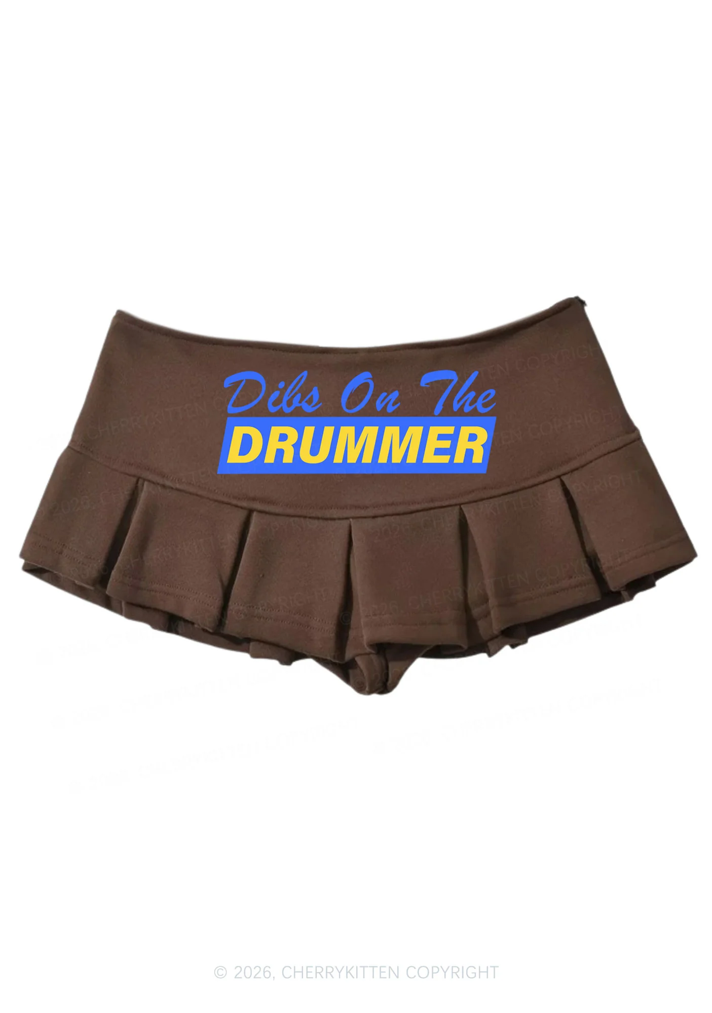 Dibs On The Drummer Y2K Mini Pleated Skirts Cherrykitten - Image 6
