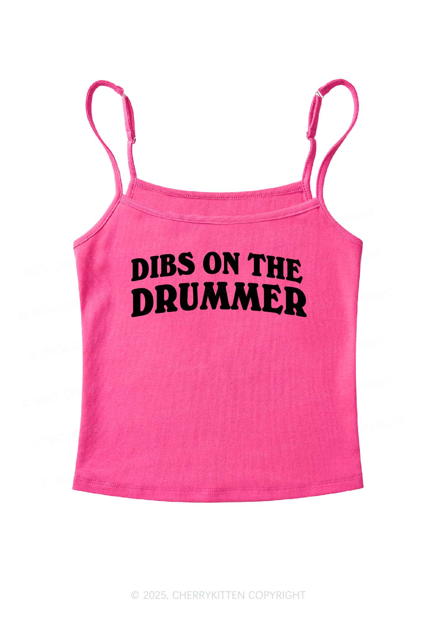 Dibs On The Drummer Y2K Spaghetti Strap Cami Cherrykitten - Image 5