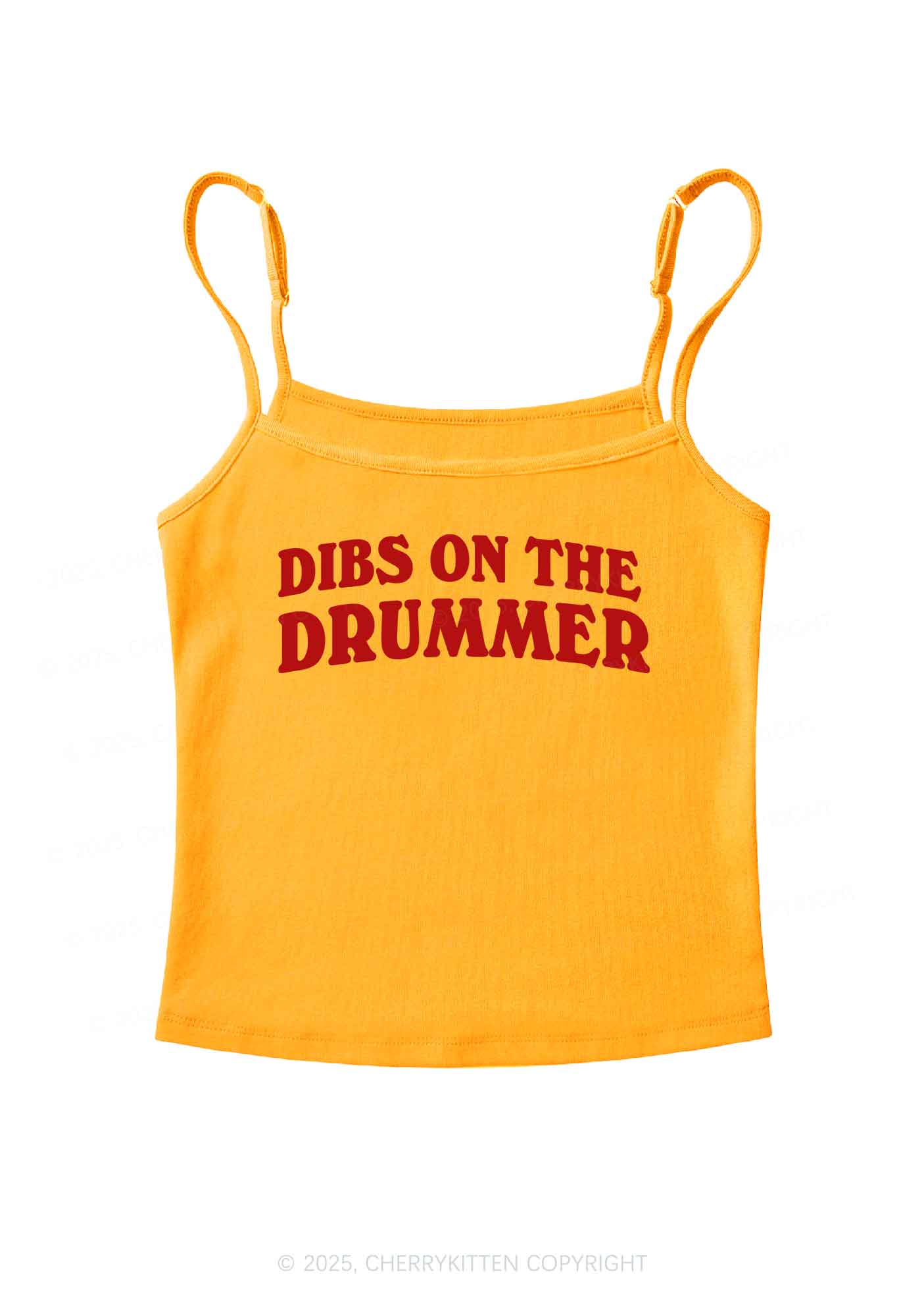 Dibs On The Drummer Y2K Spaghetti Strap Cami Cherrykitten - Image 6